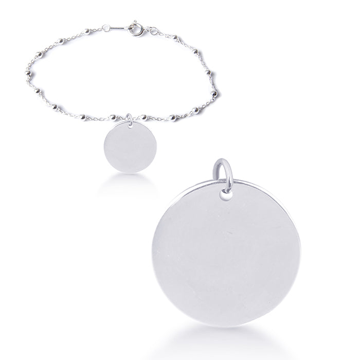 925 Sterling Silver Bracelet with Rhodium Finish - My Sun