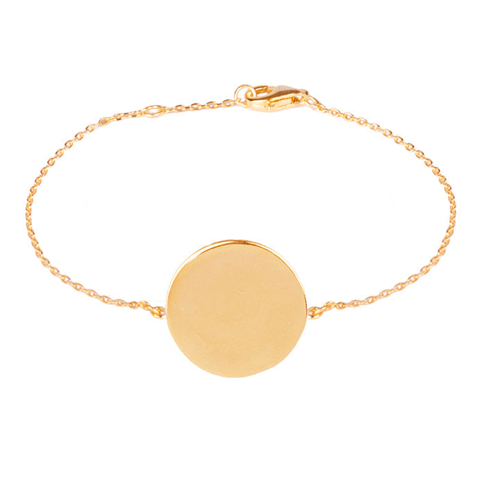 925 Sterling Silver Bracelet with 18K Rose Gold Finish - Circle