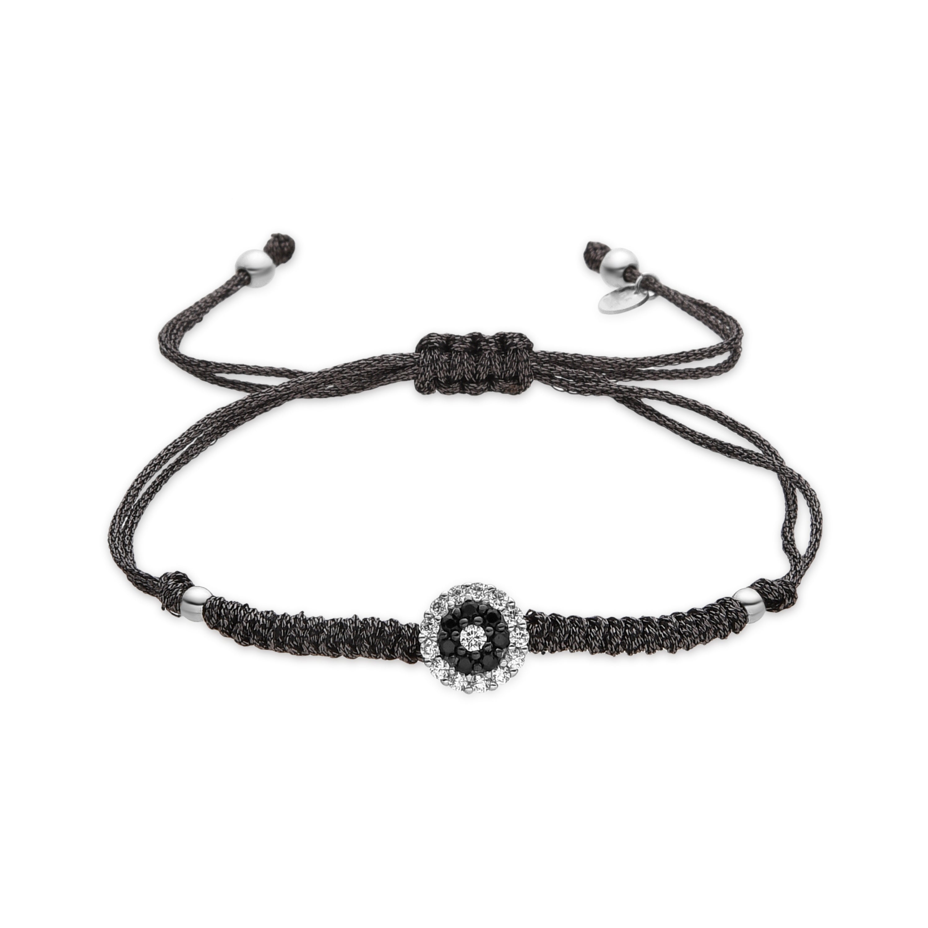 925 Sterling Silver and Onyx Zirconia Bracelet with Rhodium Finish - Ziadri