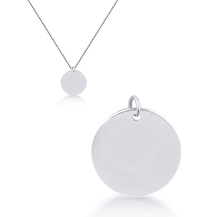 925 Sterling Silver Necklace with Rhodium Finish - My Sun