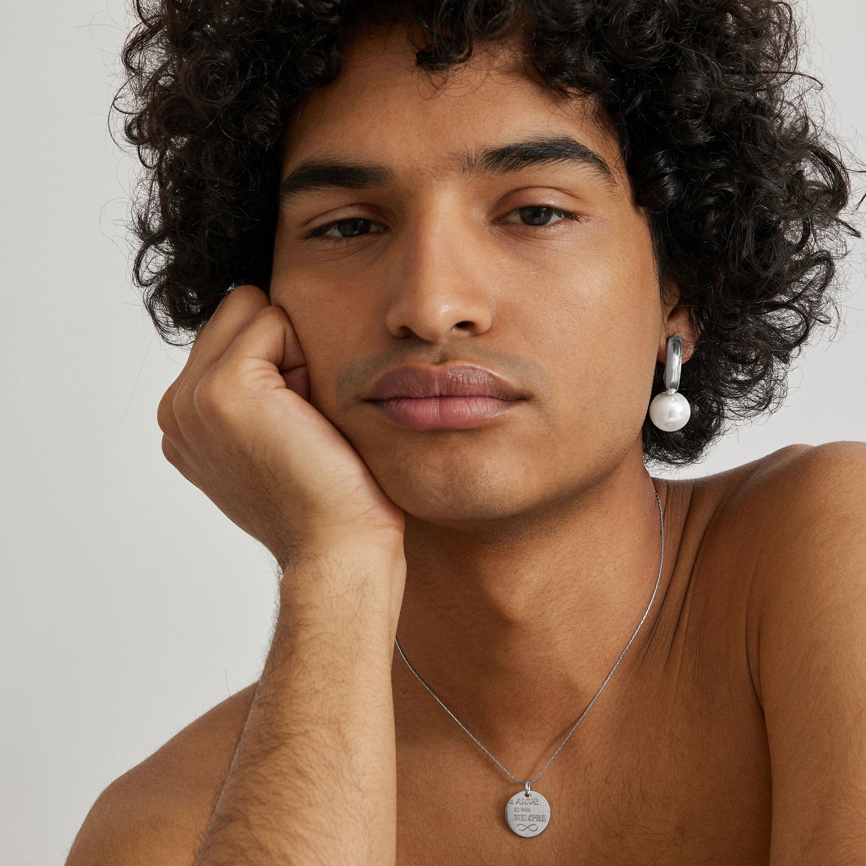 925 Sterling Silver Necklace with Rhodium Finish - My Sun