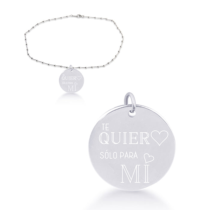 925 Sterling Silver Necklace with Rhodium Finish - My Sun