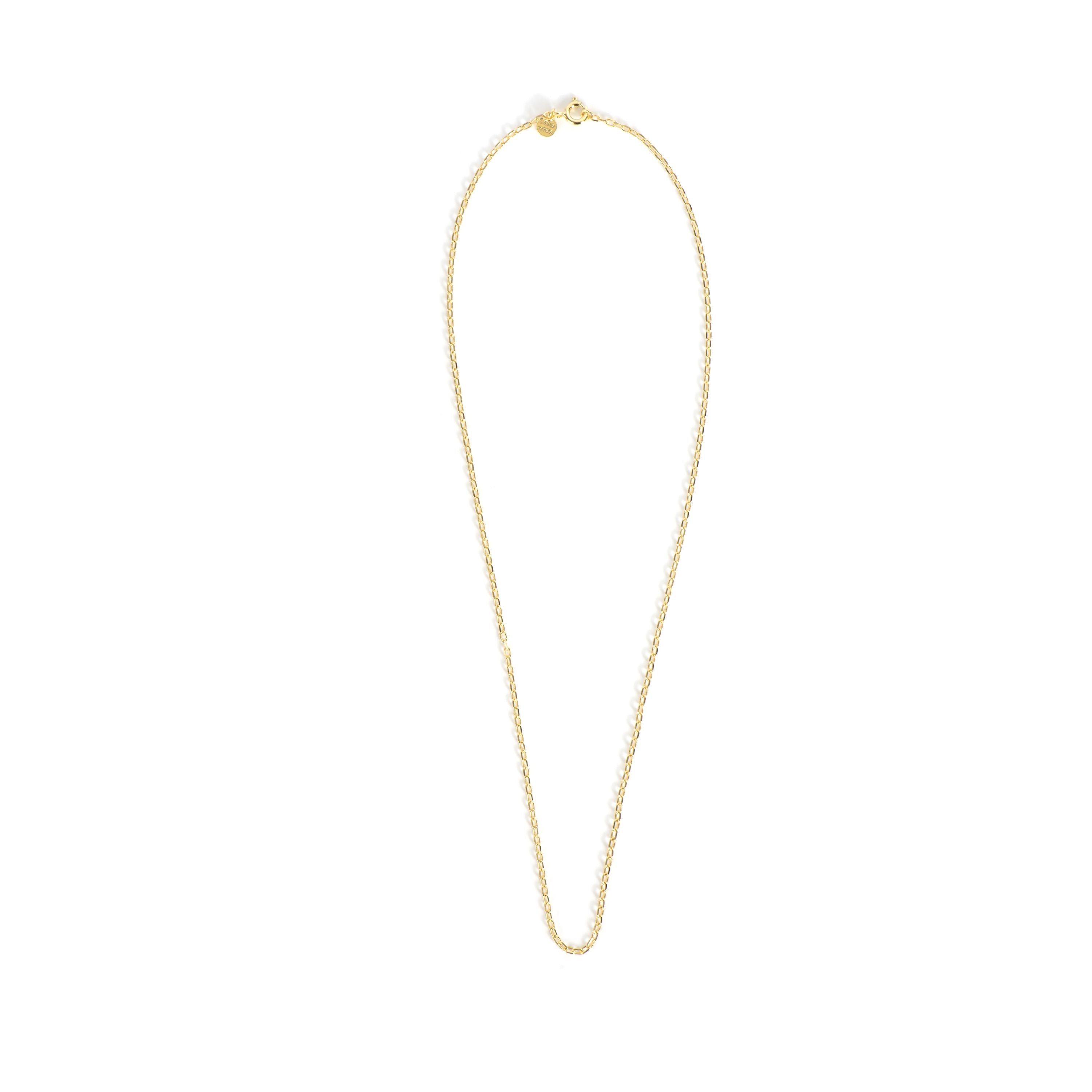 925 Sterling Silver Necklace finished in 18K yellow gold -