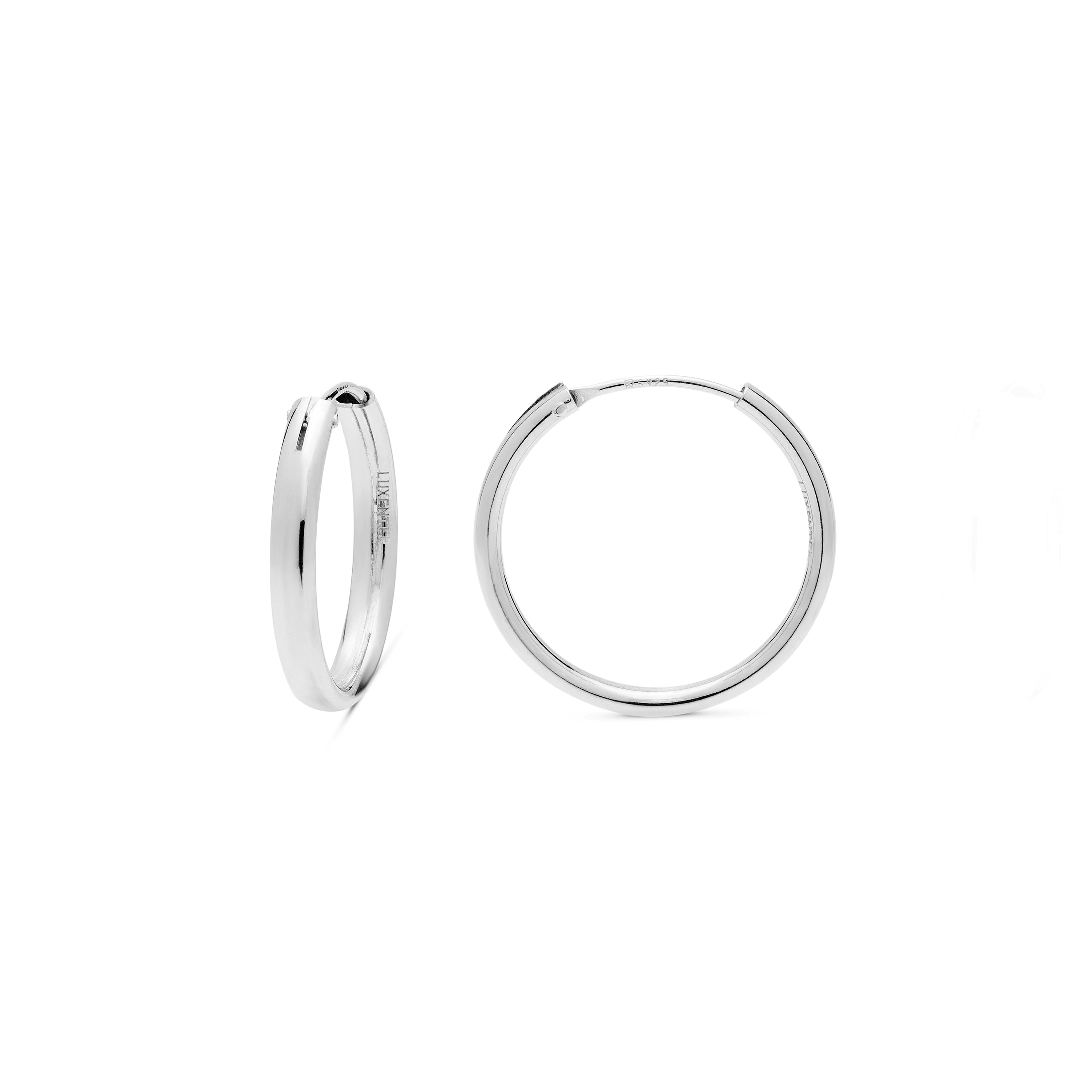 925 Sterling Silver Earrings with Rhodium Finish - Werdlas