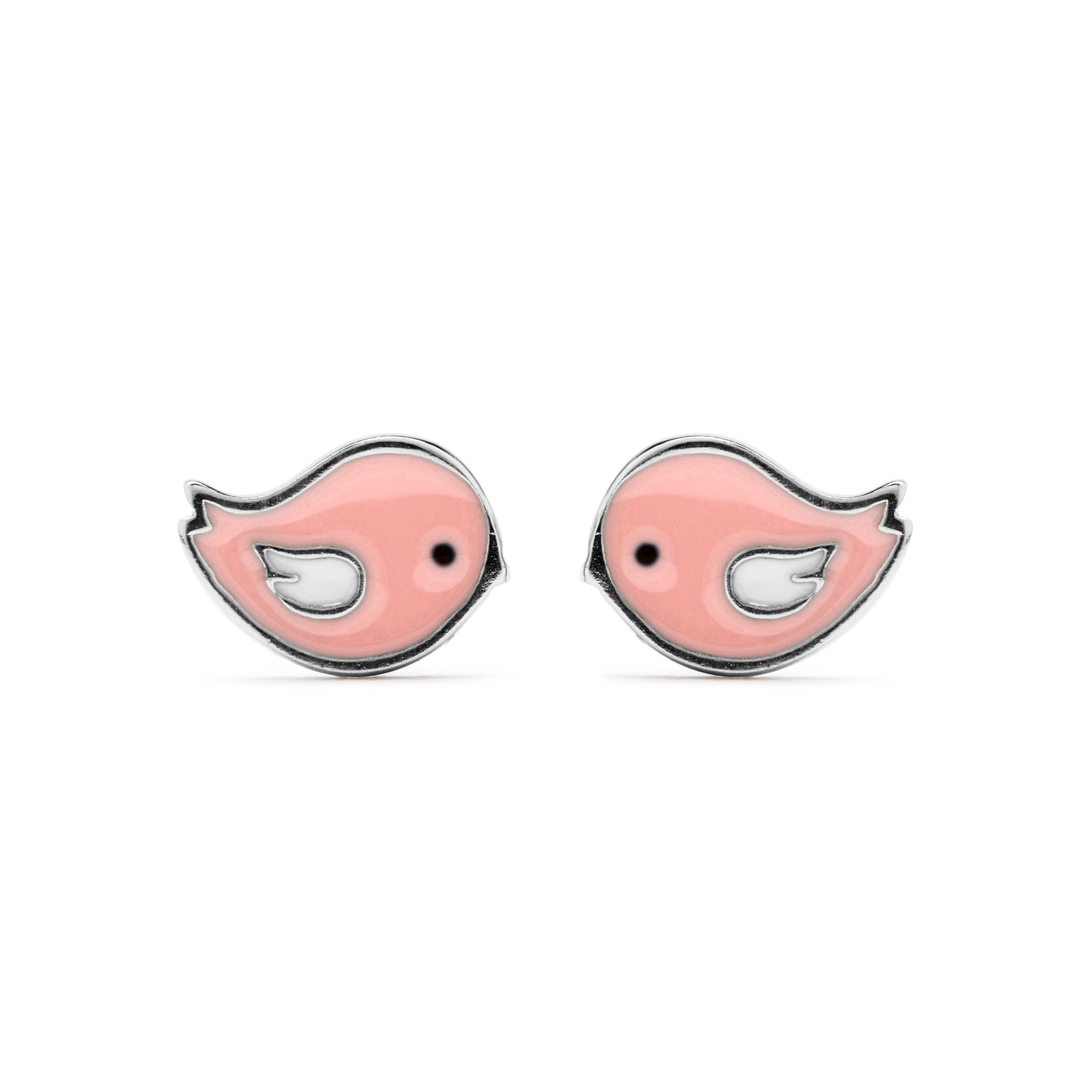 925 Sterling Silver Earrings with Rhodium Finish - Nesy