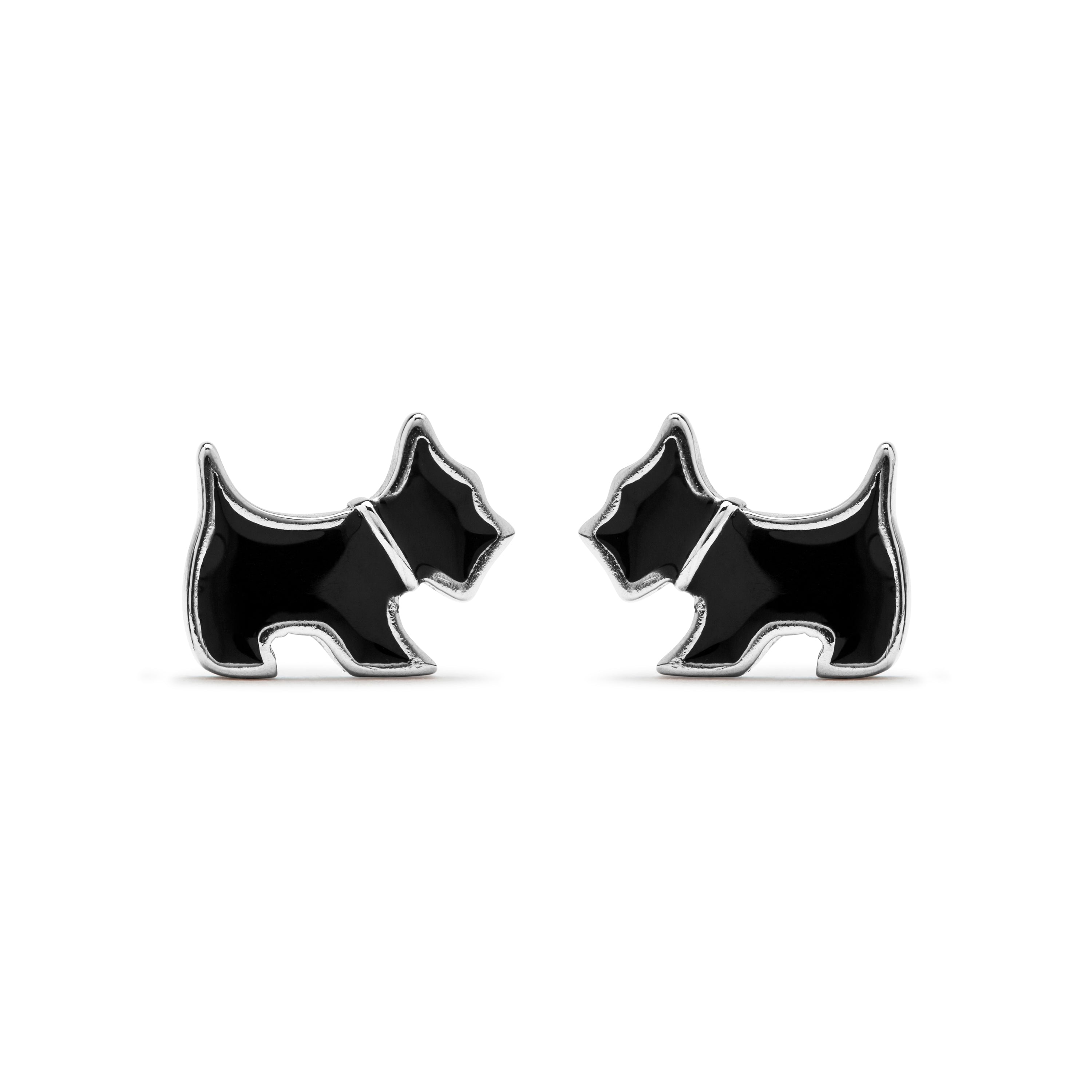 925 Sterling Silver Earrings with Rhodium Finish - Trompik