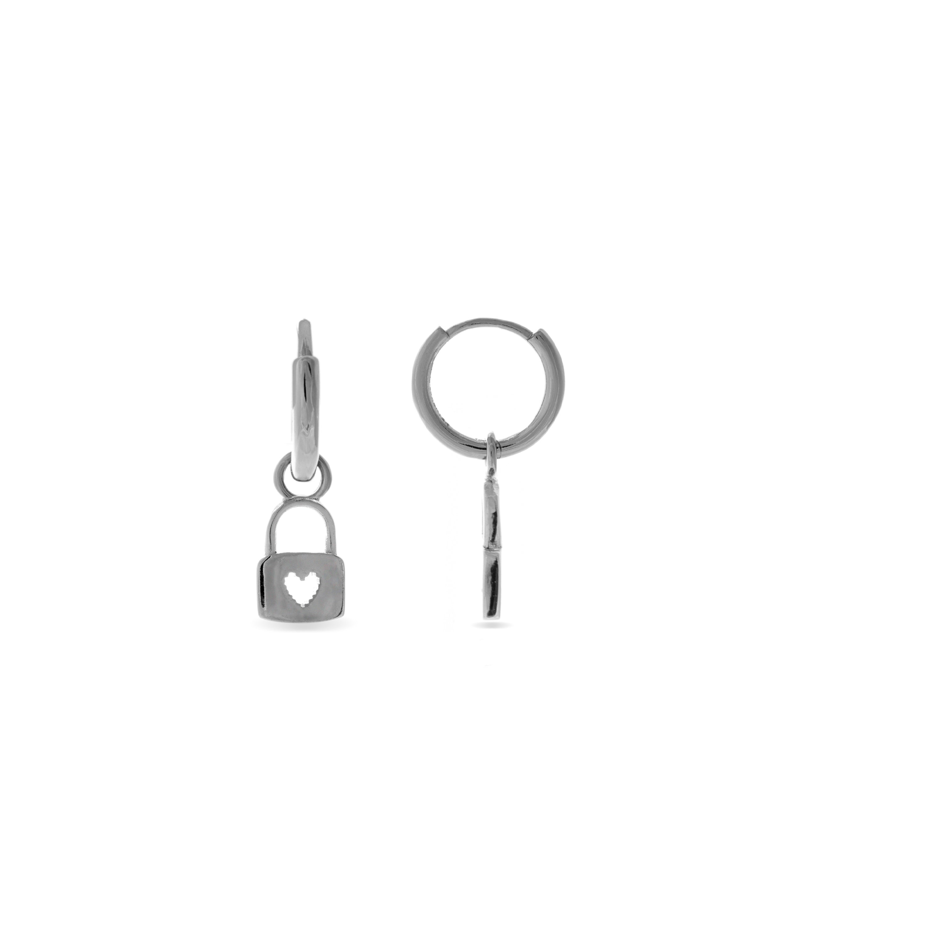 925 Sterling Silver Earrings with Rhodium Finish - Atani