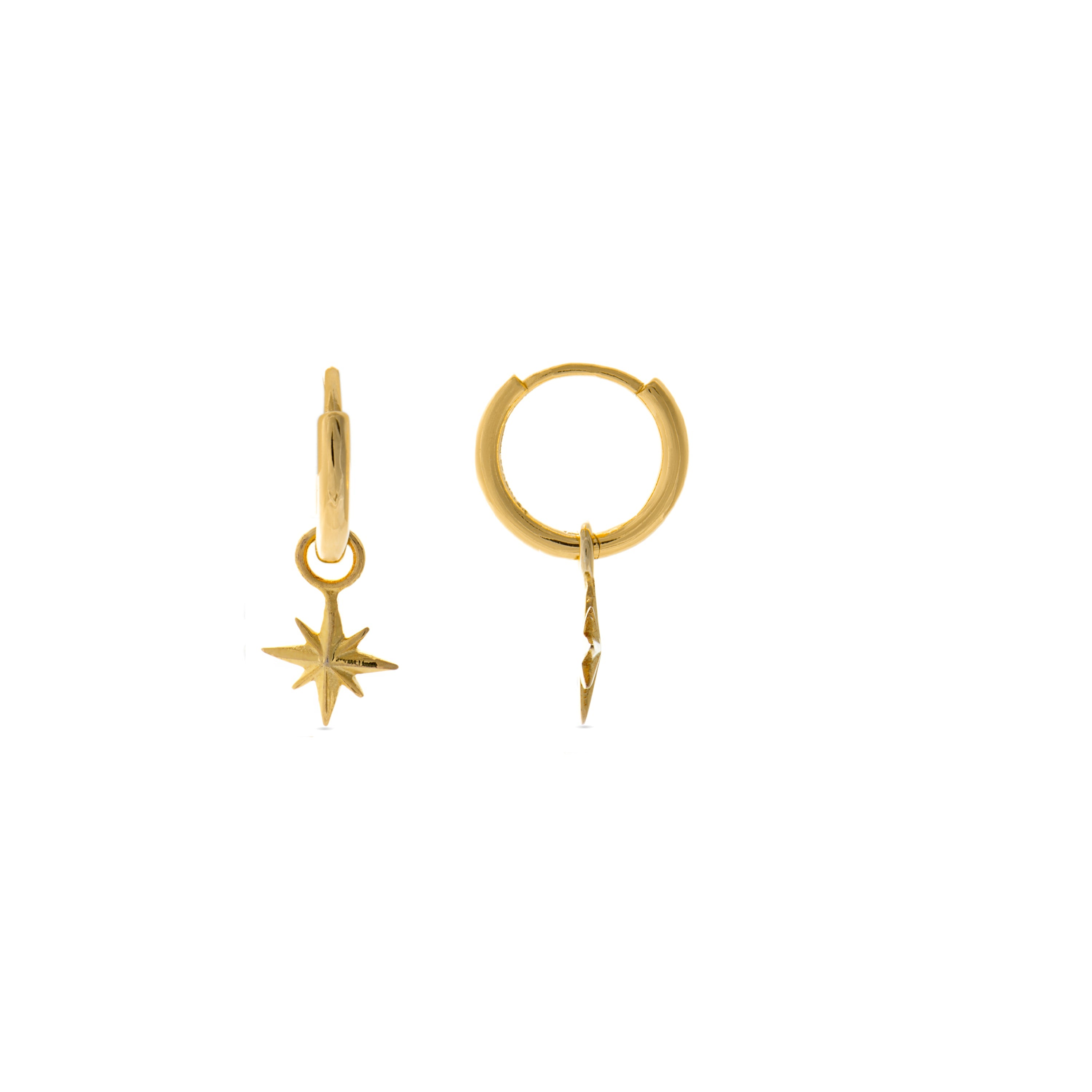925 Sterling Silver Earrings with 18K Yellow Gold Finish - Guhar
