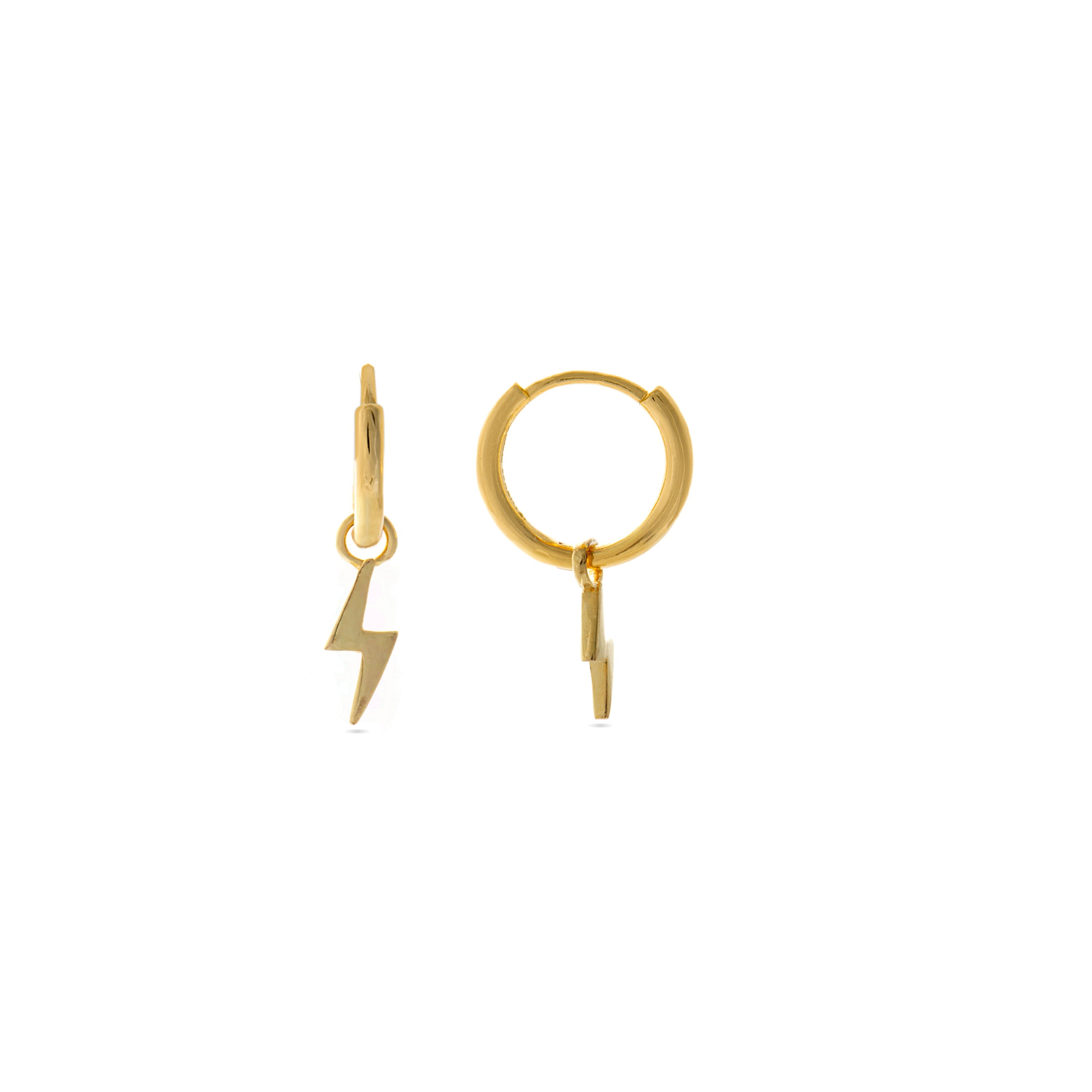 925 Sterling Silver Earrings with 18K Yellow Gold Finish - Kanssis