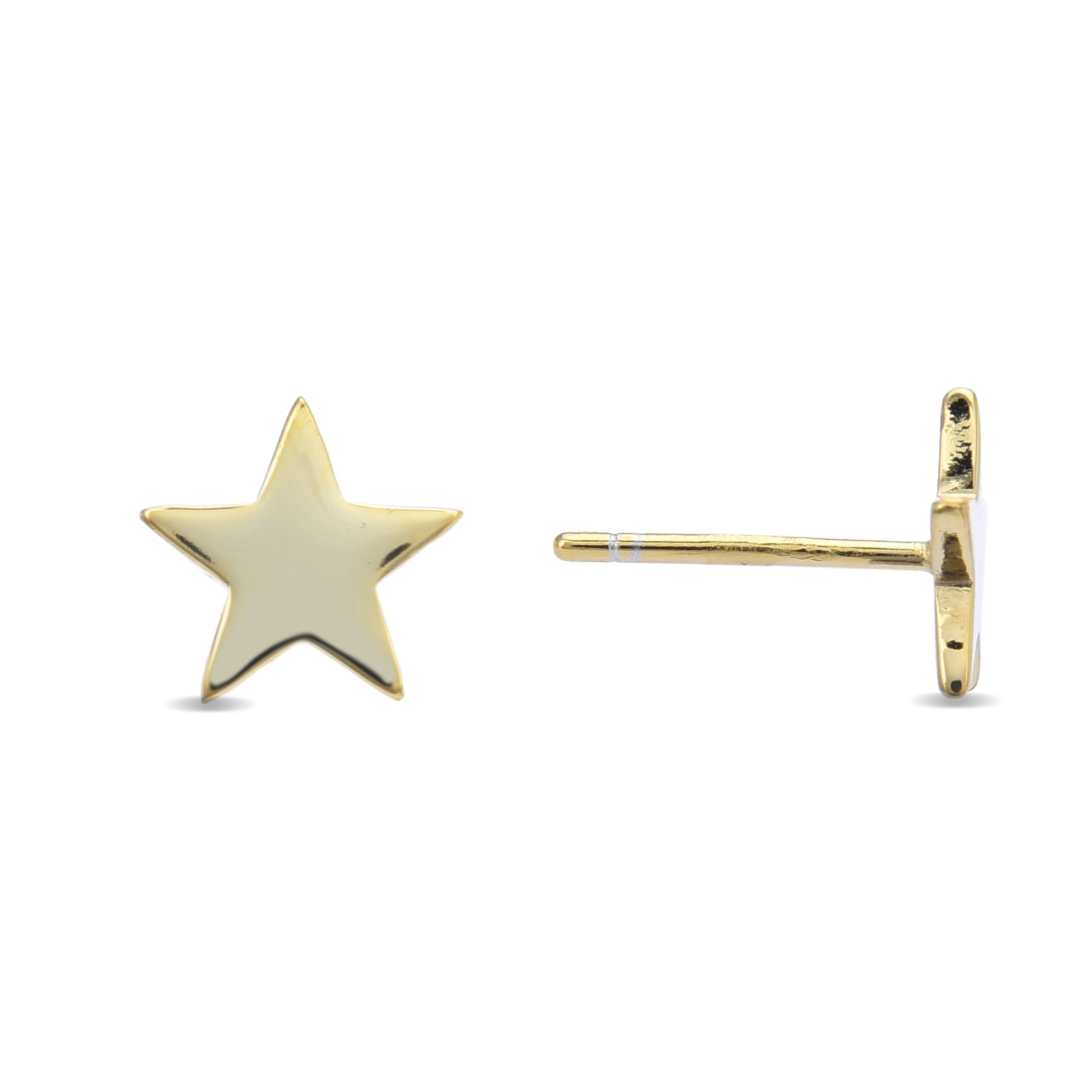 925 Sterling Silver Earrings with 18K Yellow Gold Finish - Remih