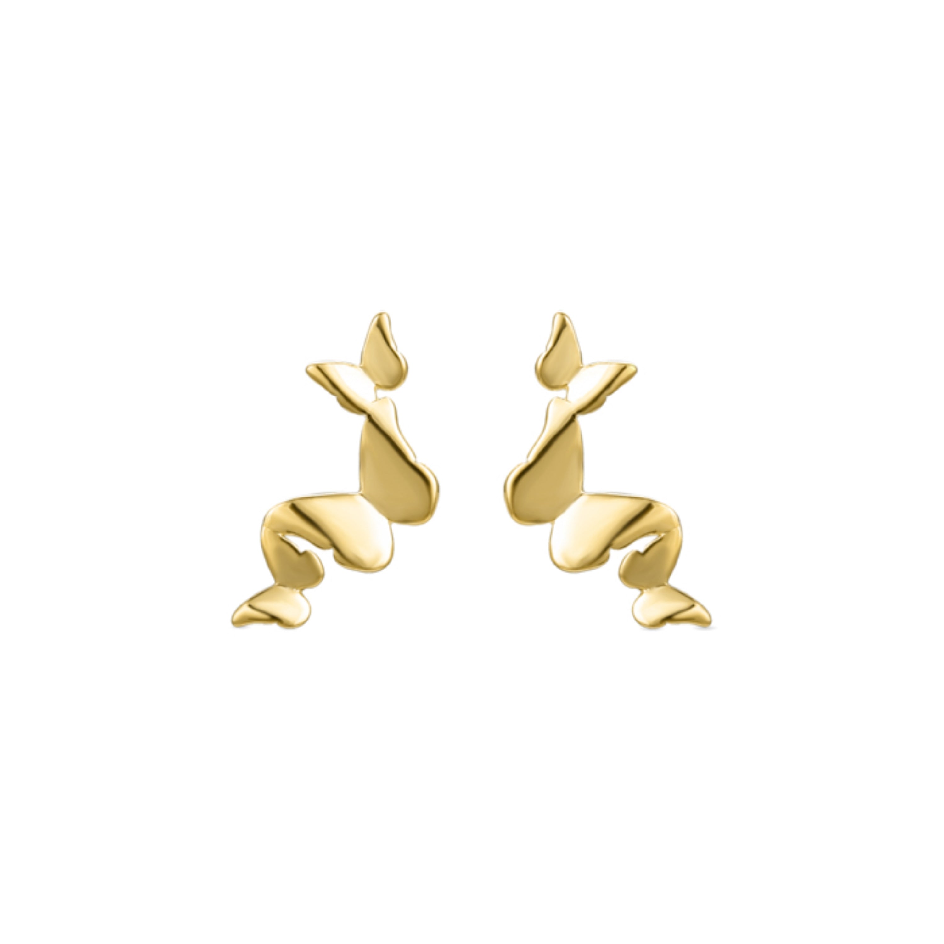 925 Sterling Silver Earrings with 18K Yellow Gold Finish - Vophia
