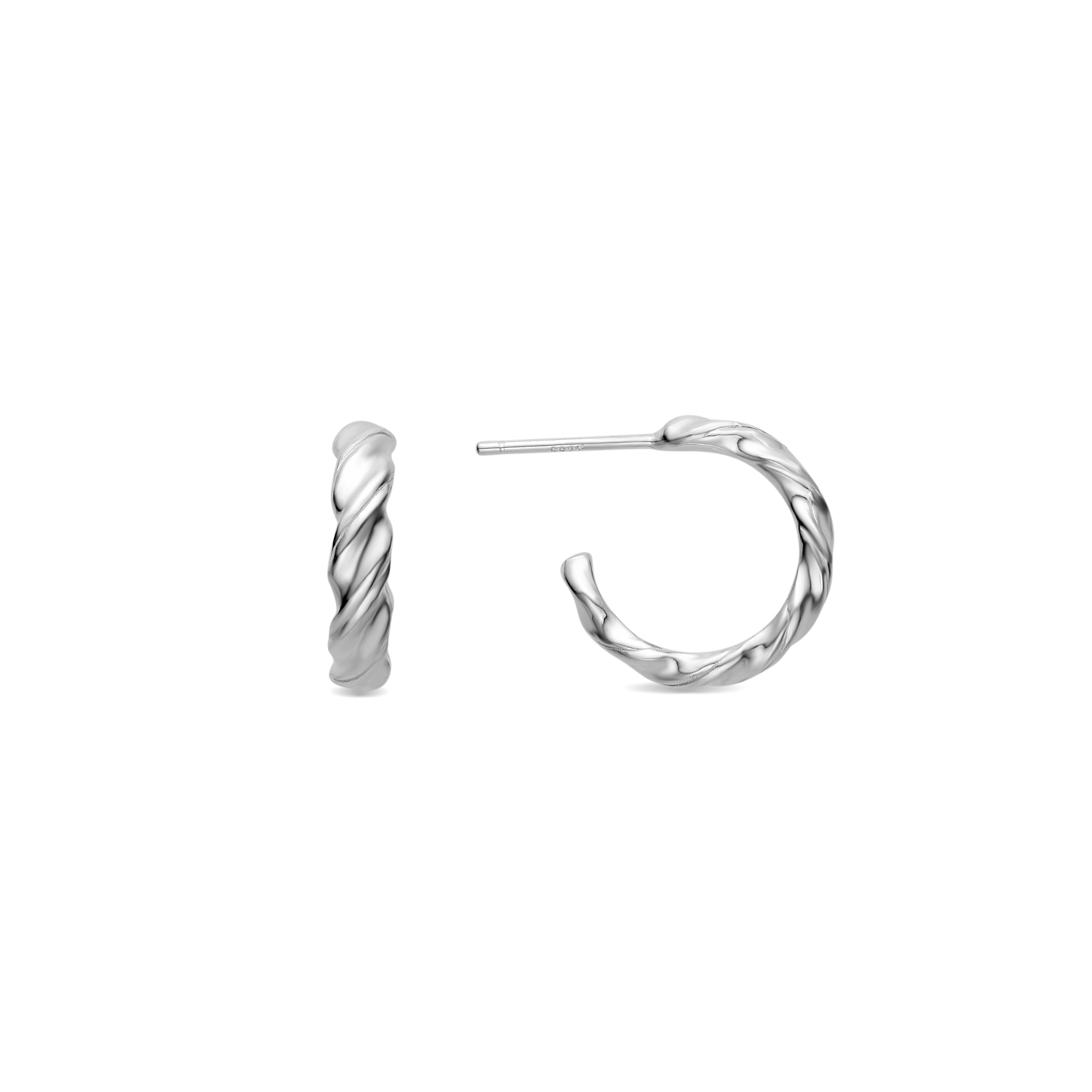 925 Sterling Silver Earrings with Rhodium Finish - Miari