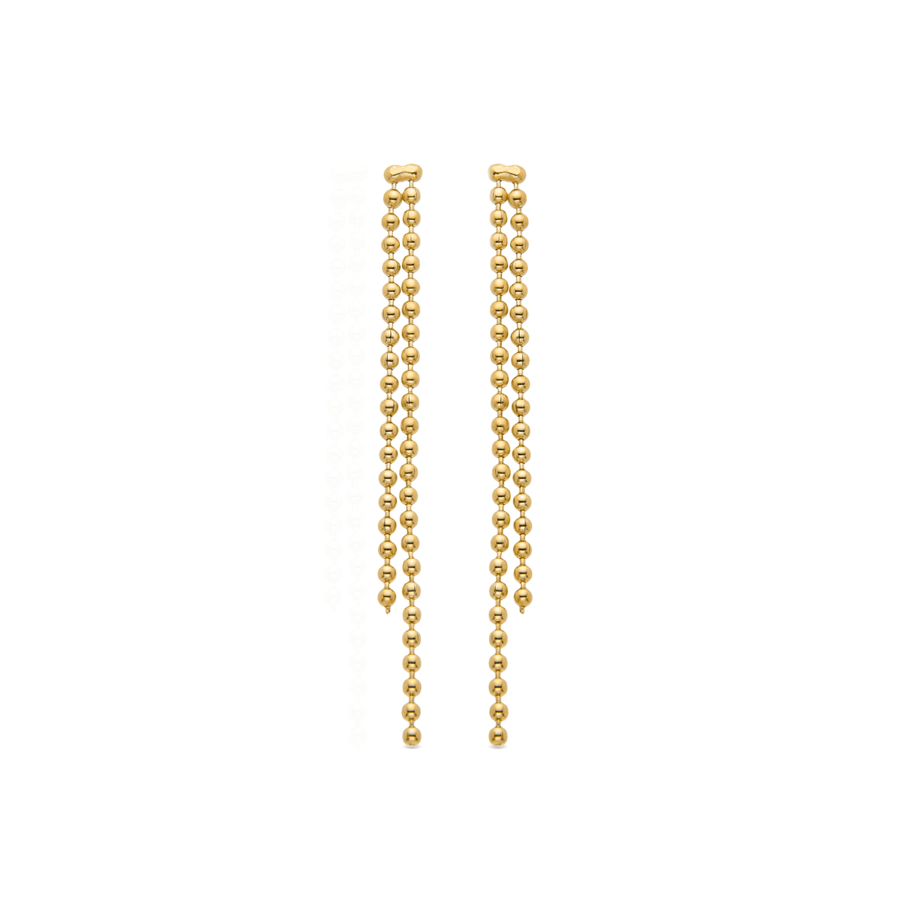 925 Sterling Silver Earrings with 18K Yellow Gold Finish - Puldi