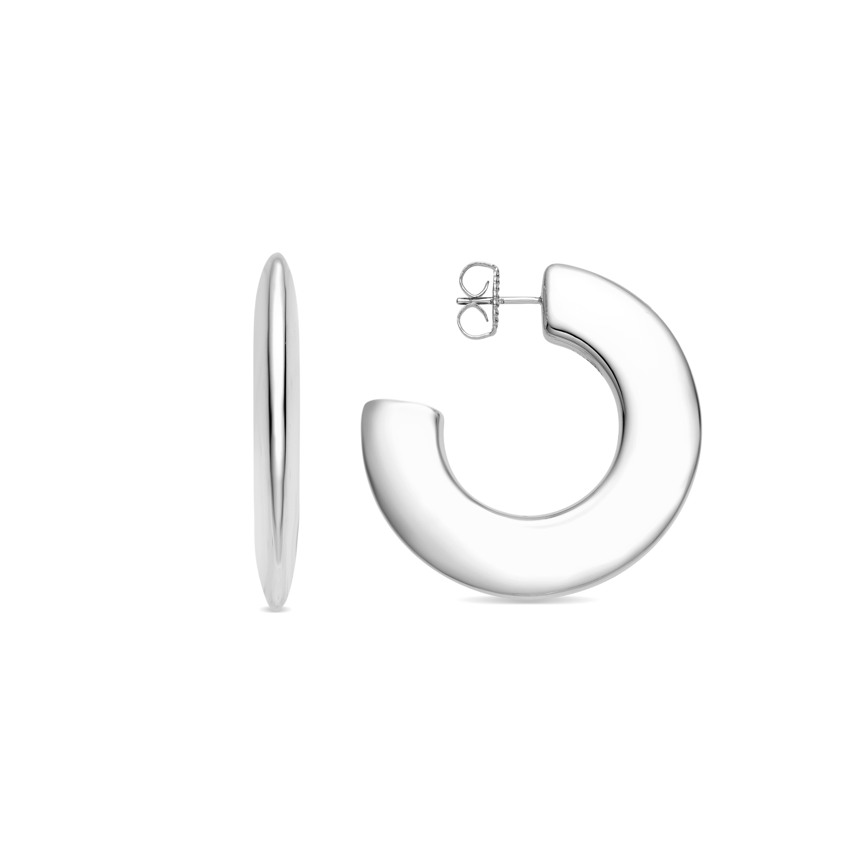 925 Sterling Silver Earrings with Rhodium Finish - Likol