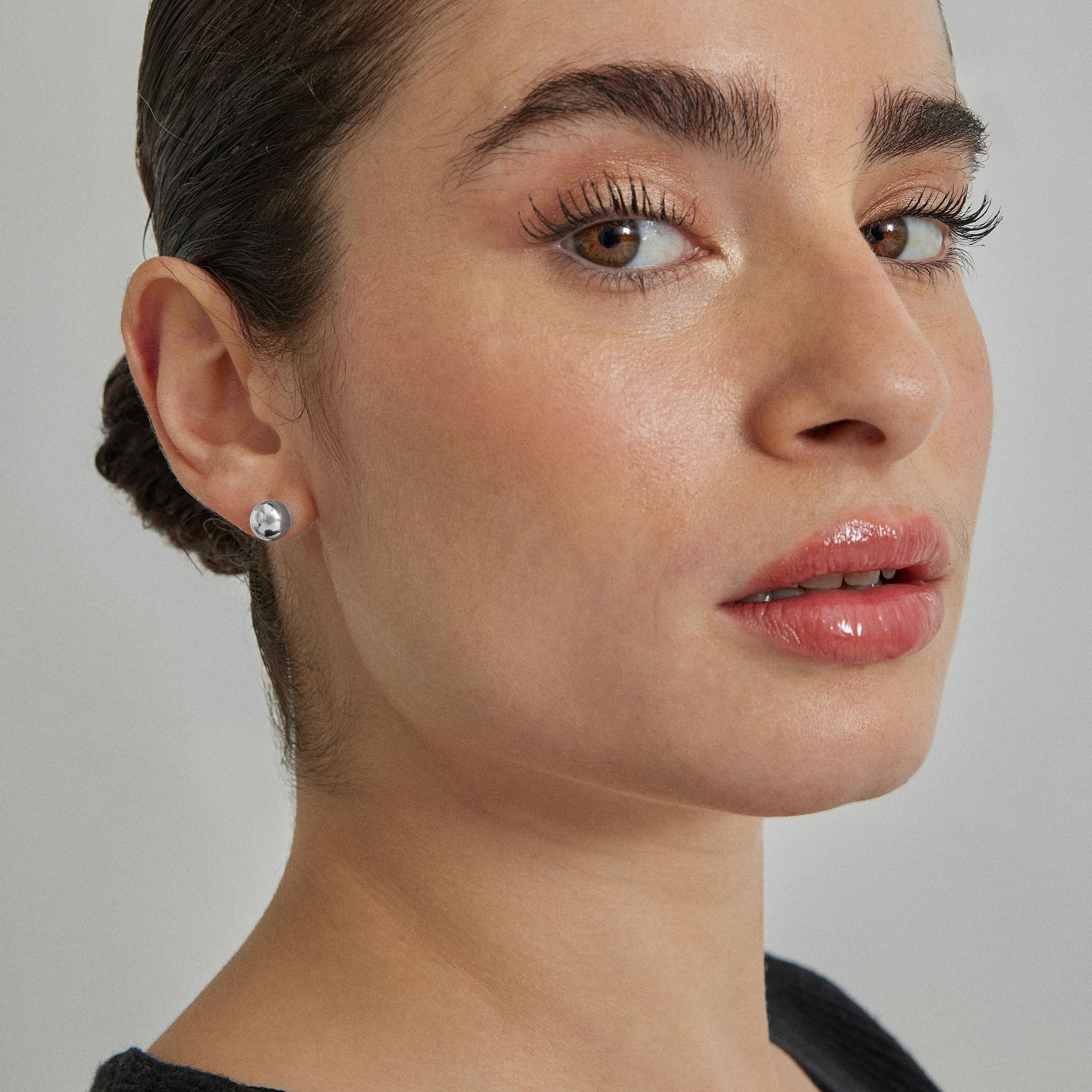 925 Sterling Silver Earrings with Rhodium Finish - Mosis