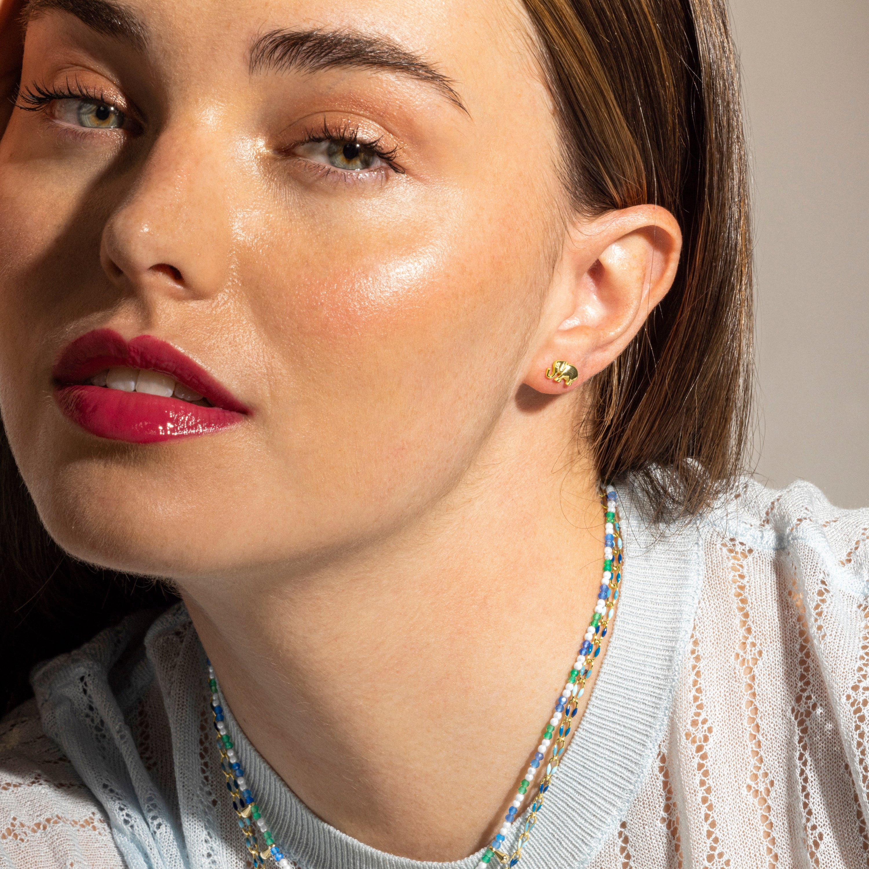 925 Sterling Silver Earrings with 18K Gold Finish - Ykuo