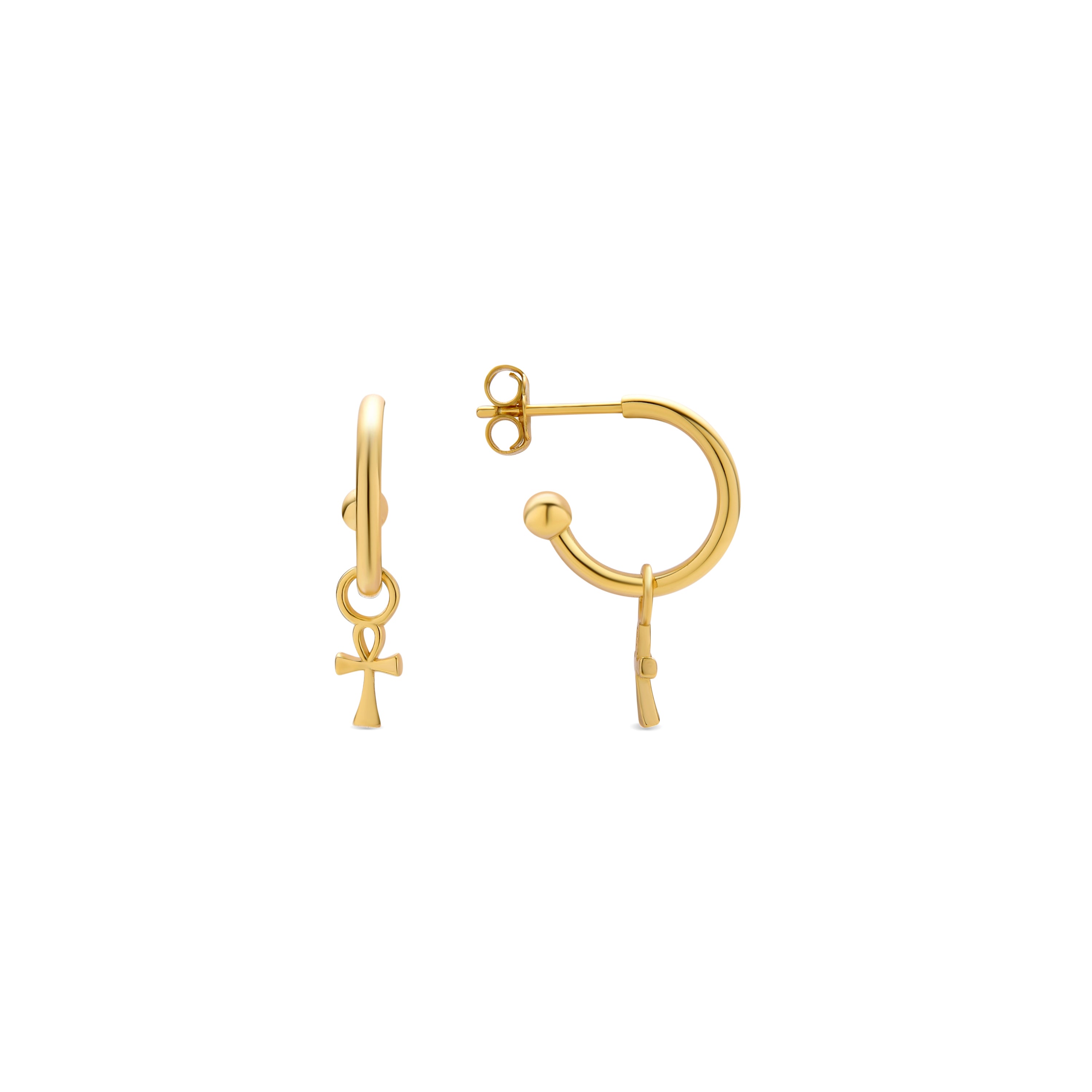 Pendientes de Plata de Ley 925 Acabado Oro 18K - Kalau