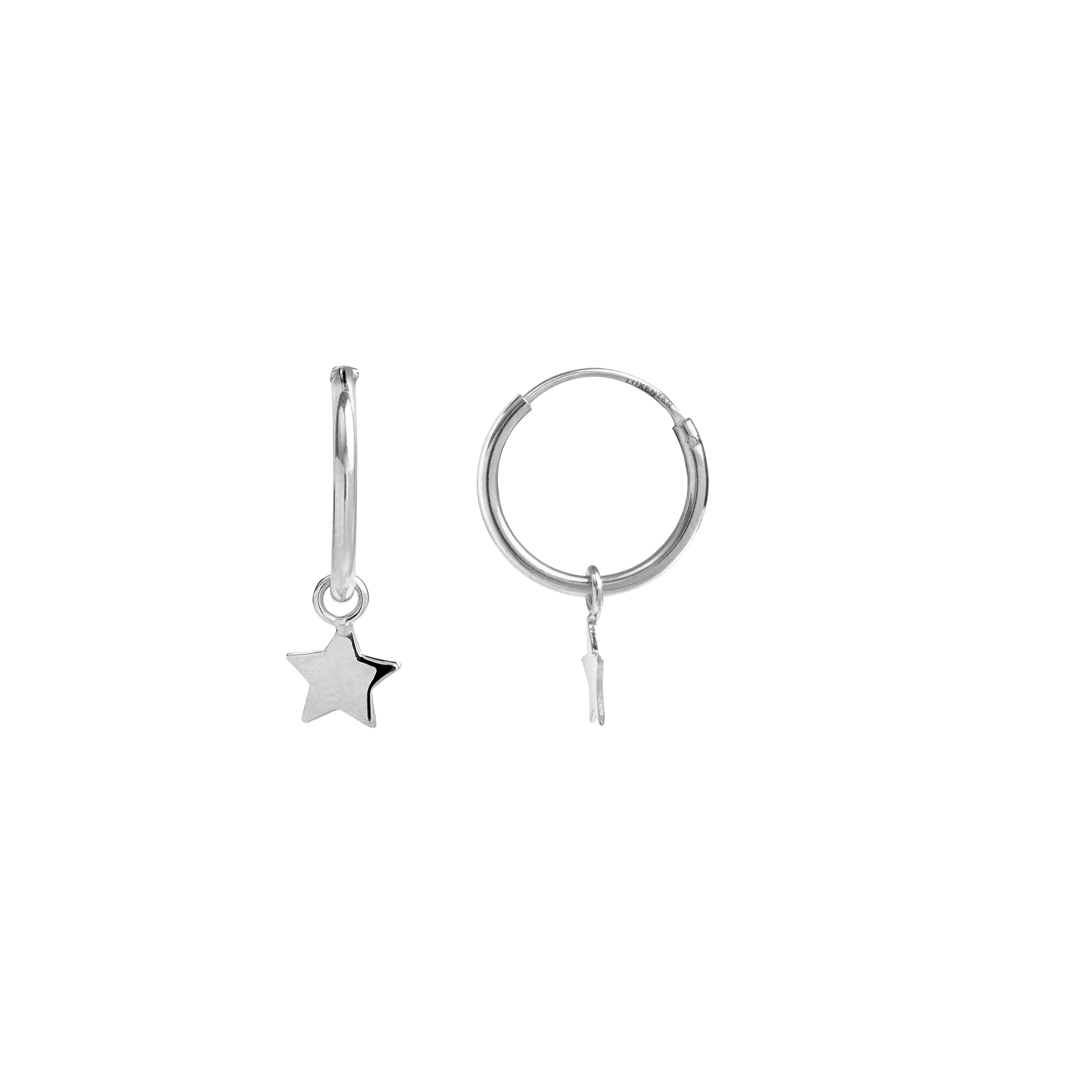 925 Sterling Silver Earrings with Rhodium Finish - Essential
