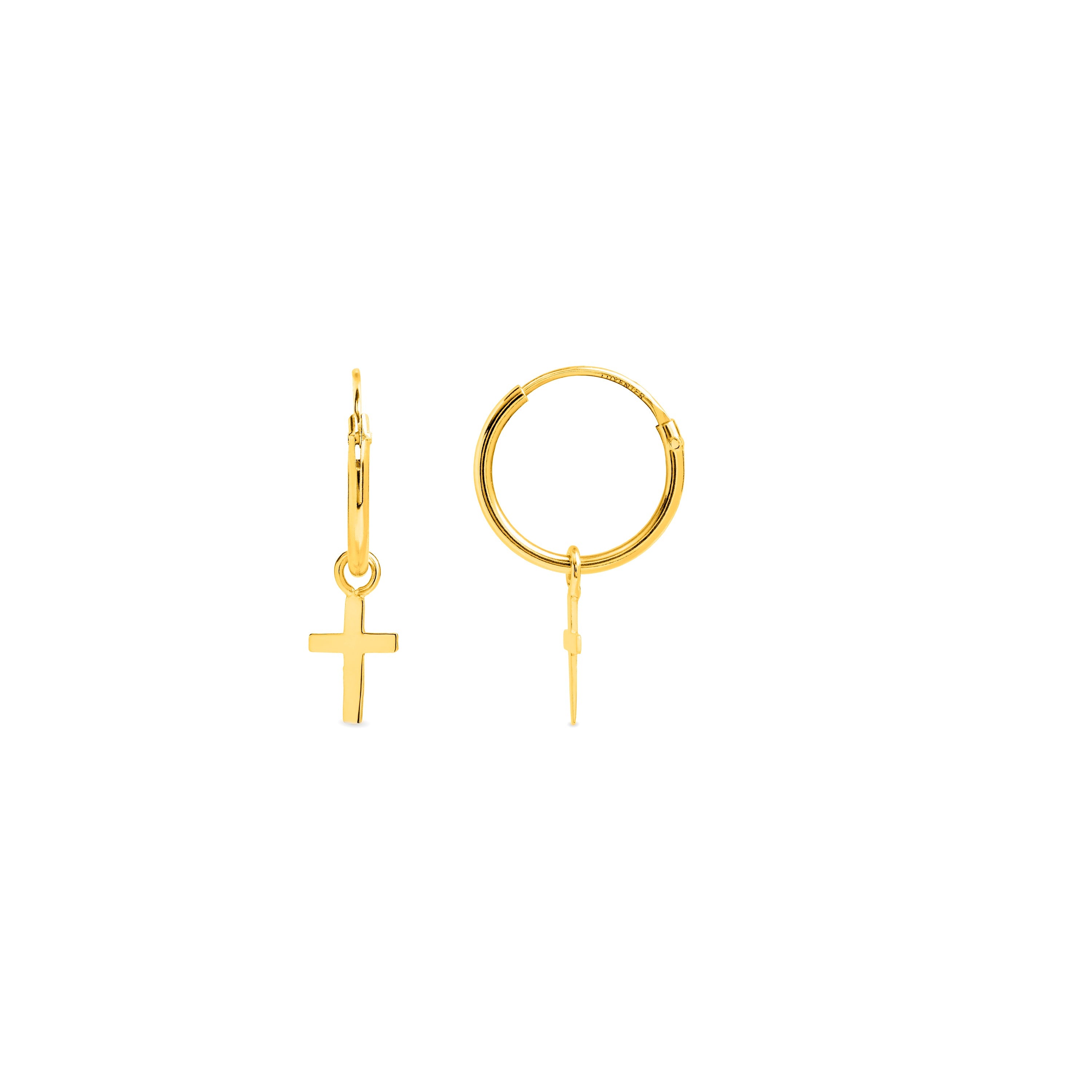 925 Sterling Silver Earrings with 18K Yellow Gold Finish - Essential
