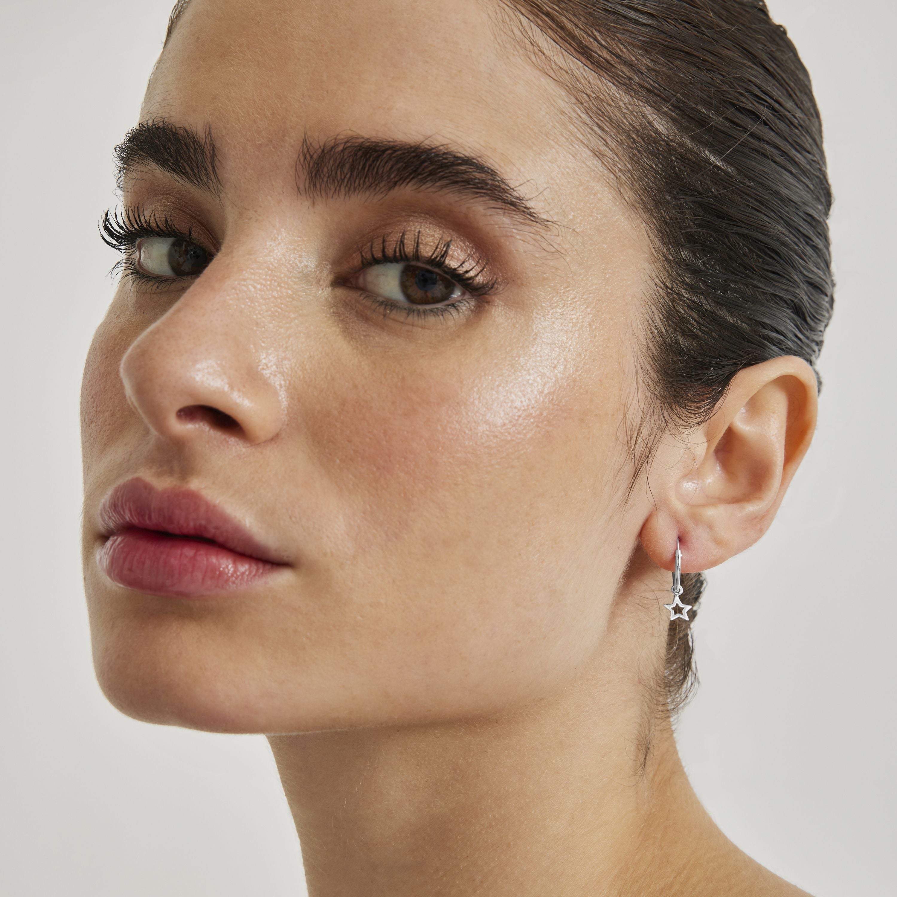 925 Sterling Silver Earrings with Rhodium Finish - Essential
