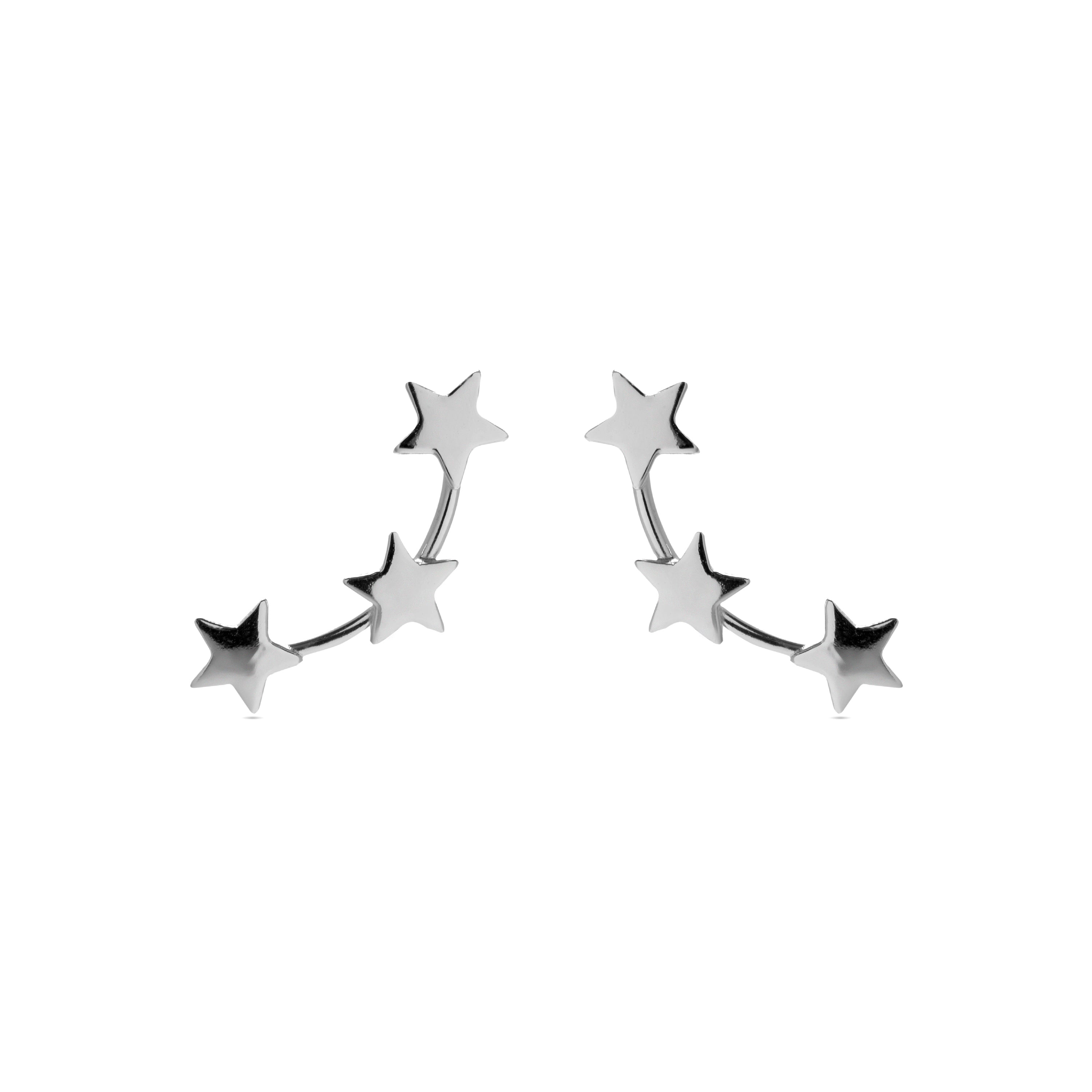 925 Sterling Silver Earrings with Rhodium Finish - Essential