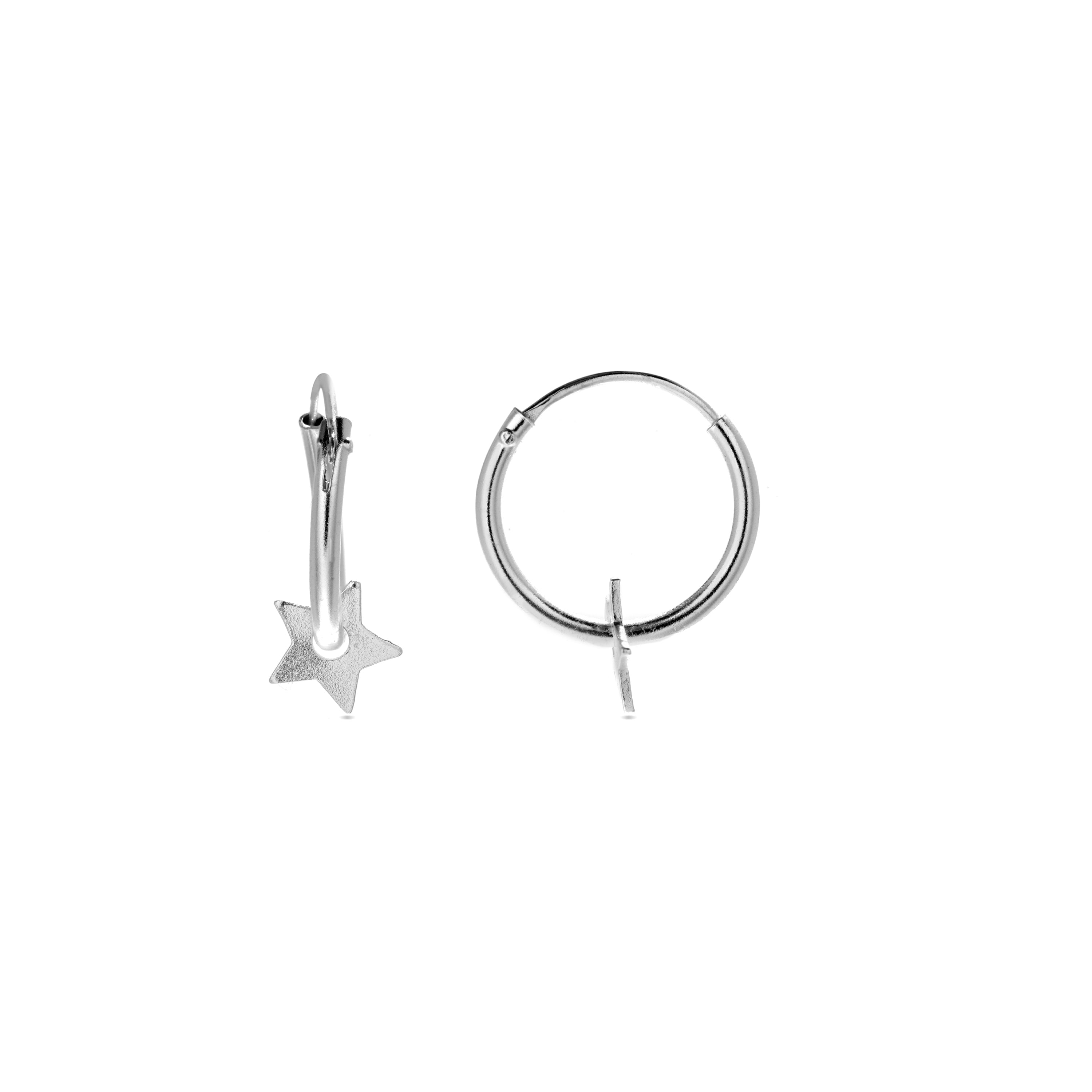 925 Sterling Silver Earrings with Rhodium Finish - Essential