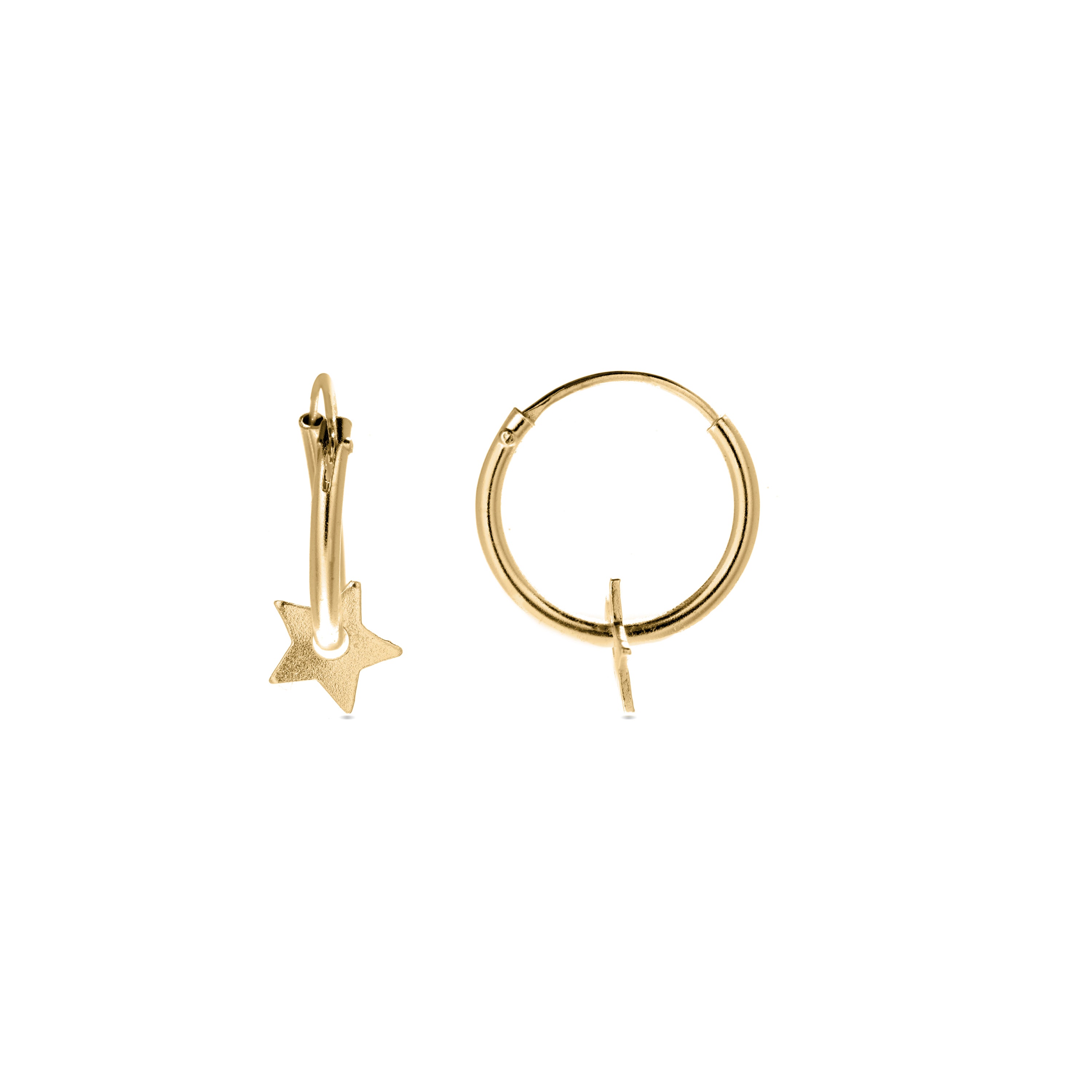 925 Sterling Silver Earrings with 18K Yellow Gold Finish - Essential