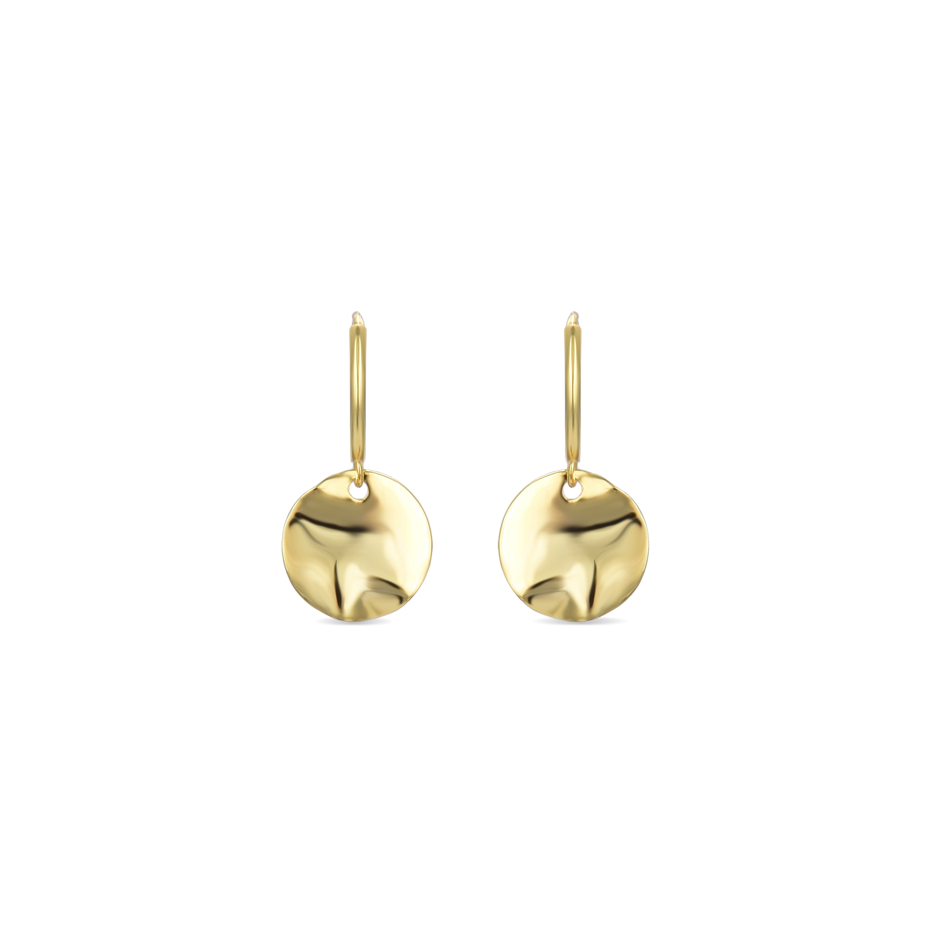 925 Sterling Silver Earrings with 18K Yellow Gold Finish - Midnak