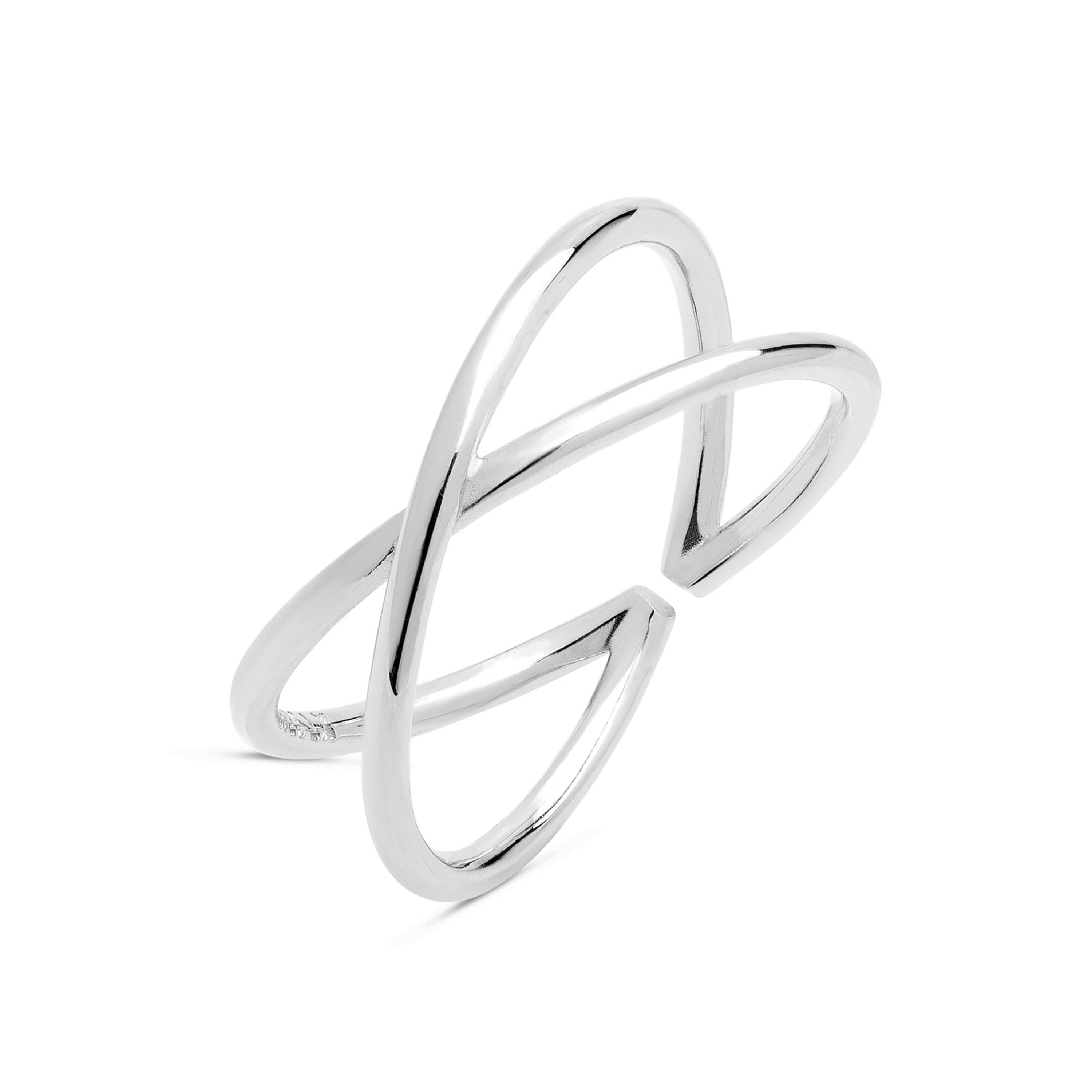 925 Sterling Silver Ring with Rhodium Finish - Danhew