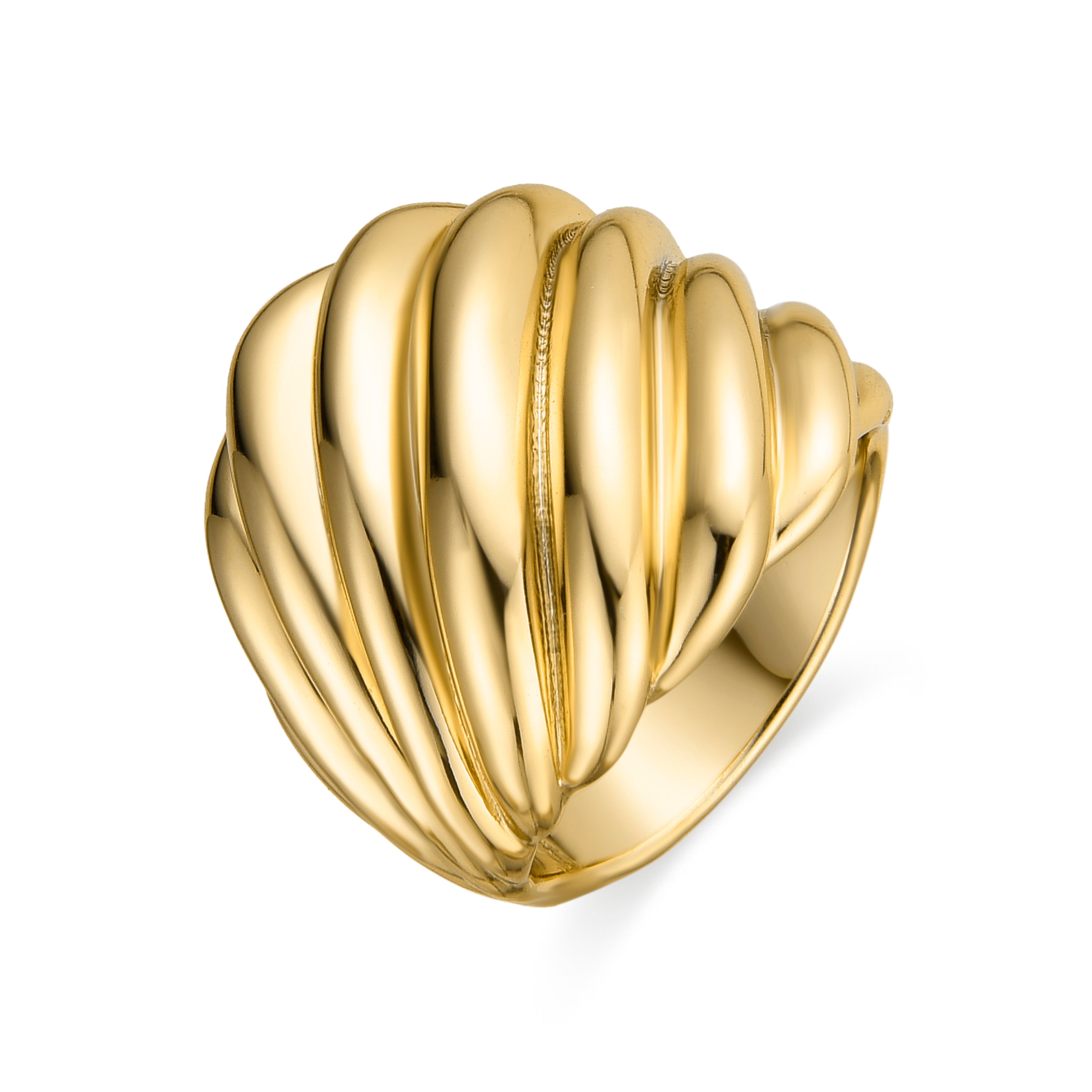 925 Sterling Silver Ring with 18k Yellow Gold Finish - Goazar