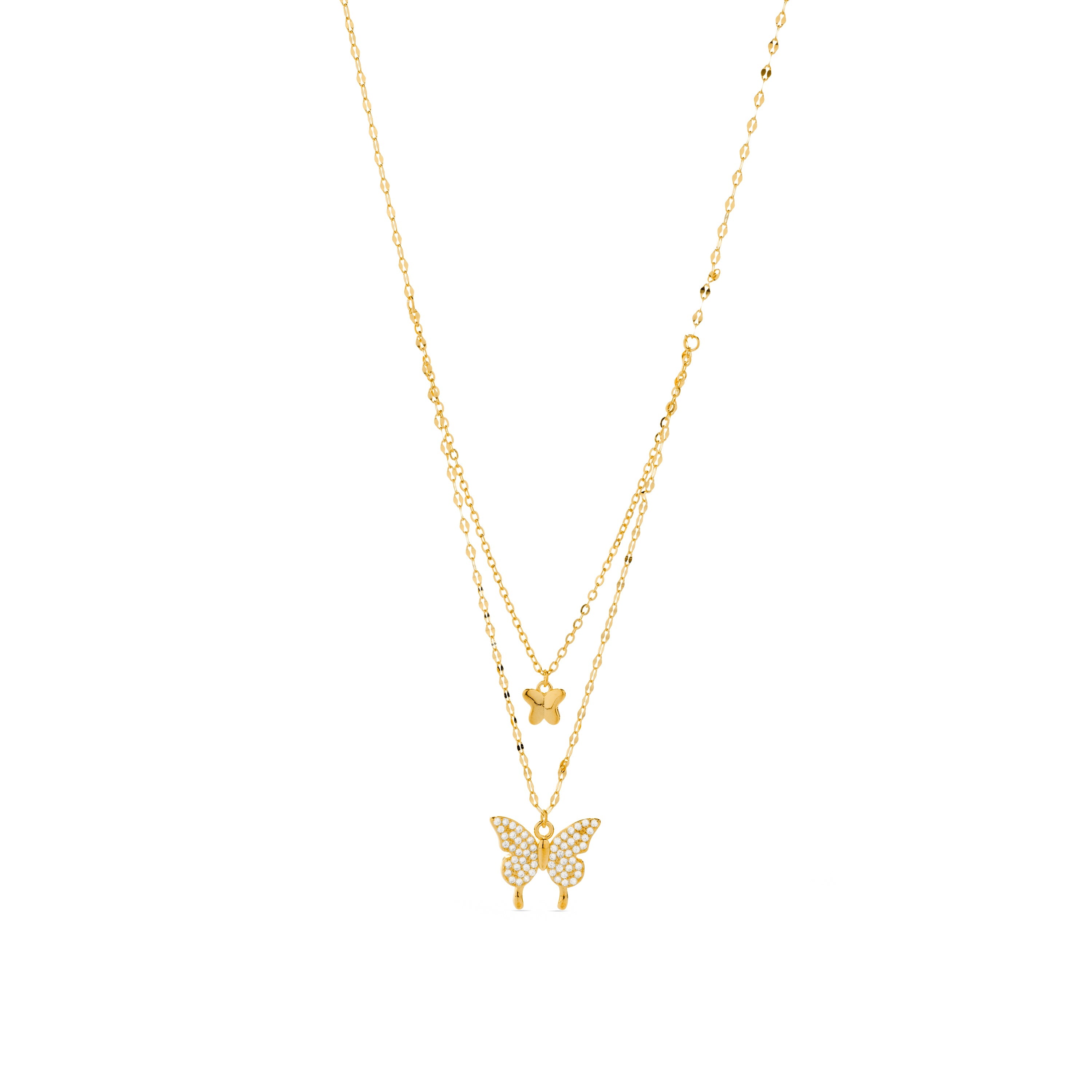 925 Sterling Silver Necklace with 18K Yellow Gold Finish - Ymi