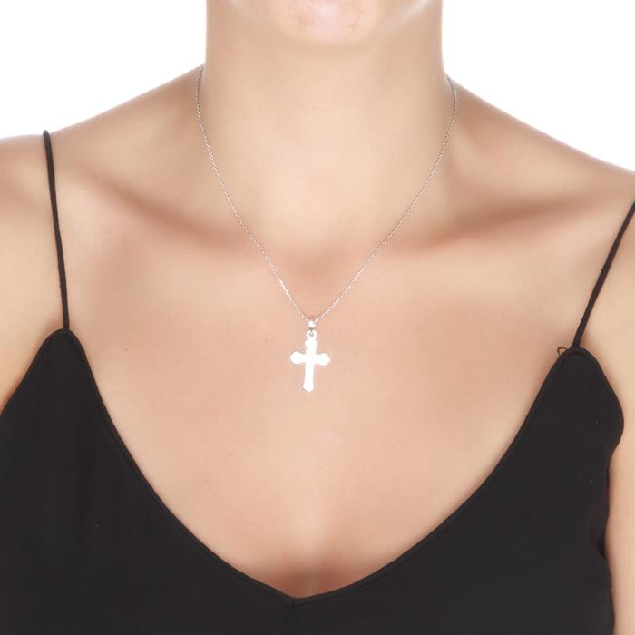 925 Sterling Silver Necklace with Rhodium Finish - Yedia