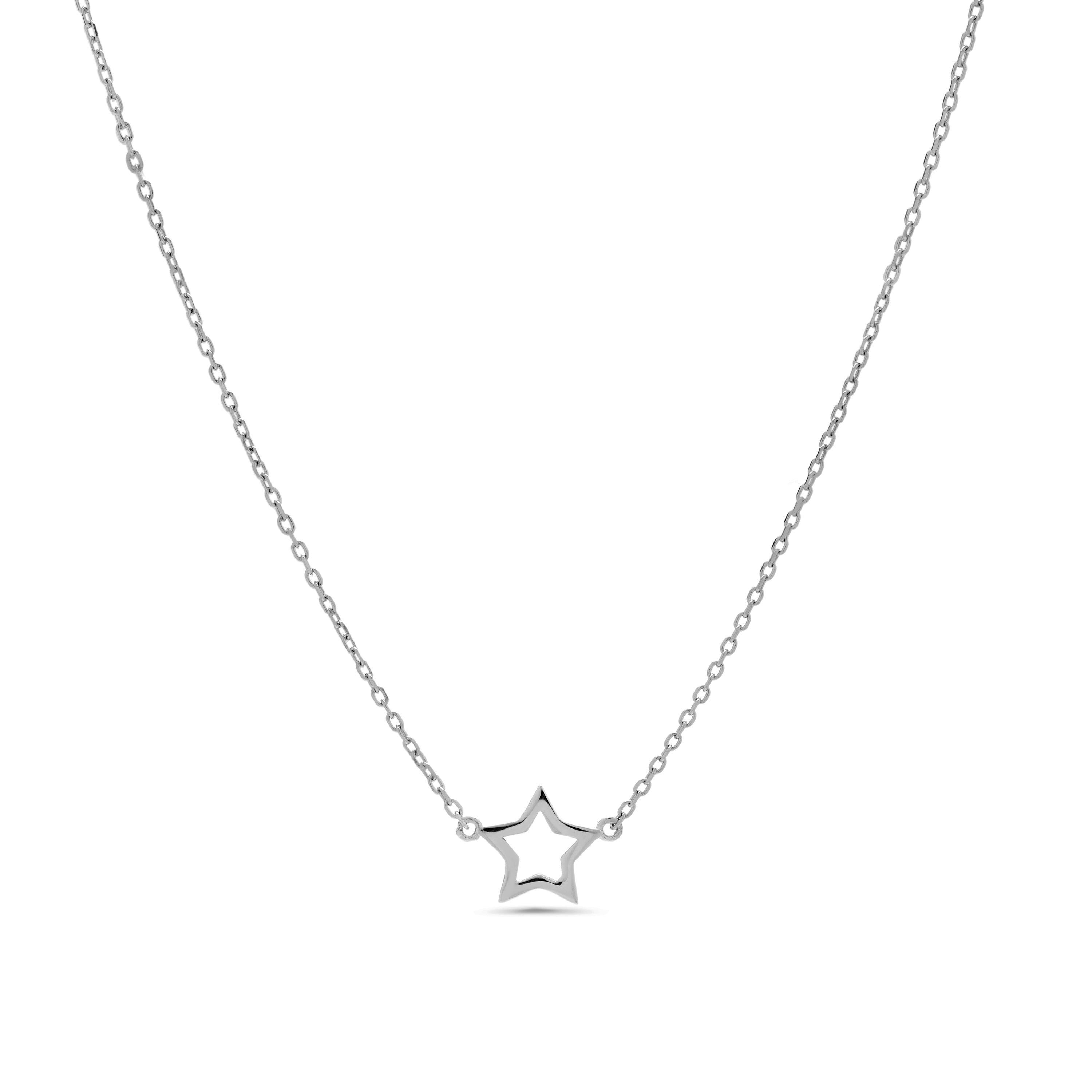925 Sterling Silver Necklace with Rhodium Finish - Bandoead