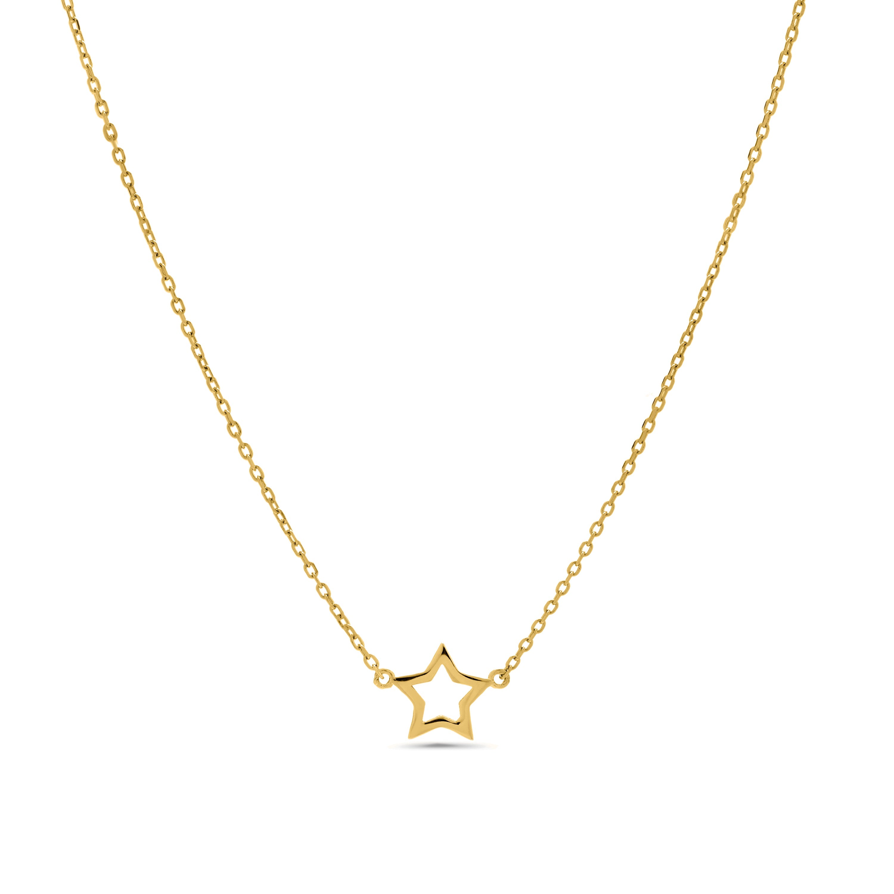 925 Sterling Silver Necklace with 18k Gold Finish - Bandoead