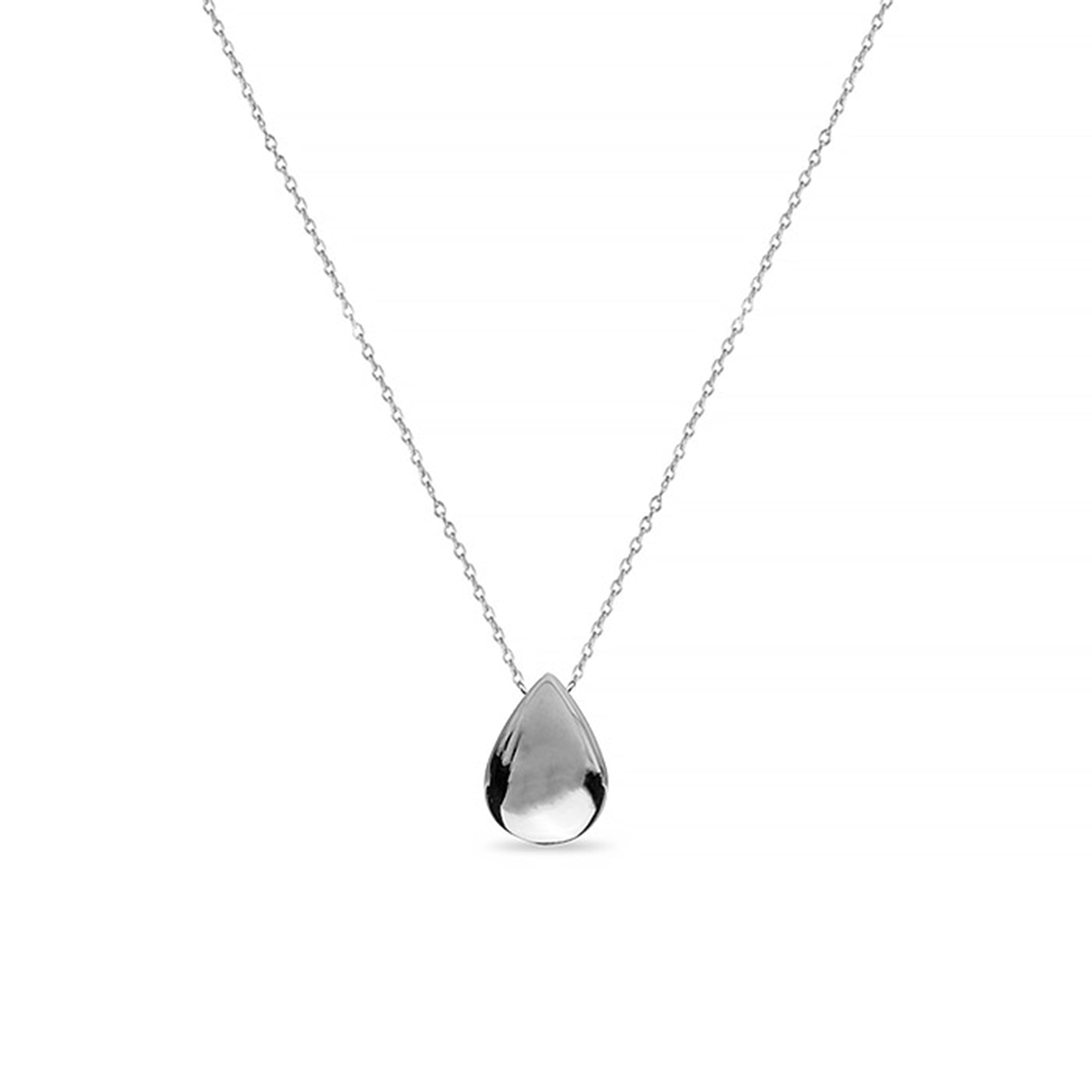925 Sterling Silver Necklace with Rhodium Finish - Heshi