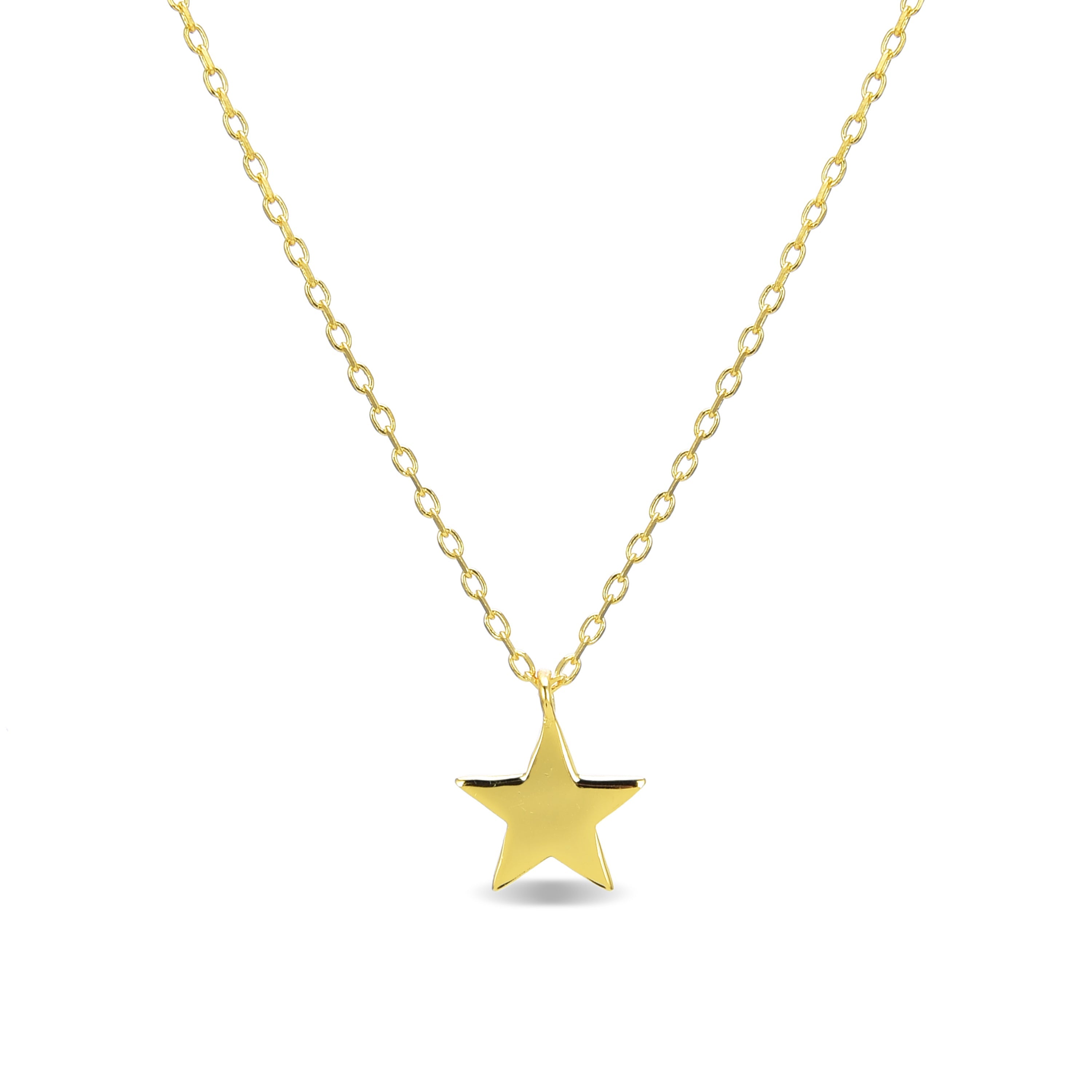 925 Sterling Silver Necklace with 18K Yellow Gold Finish - Remih