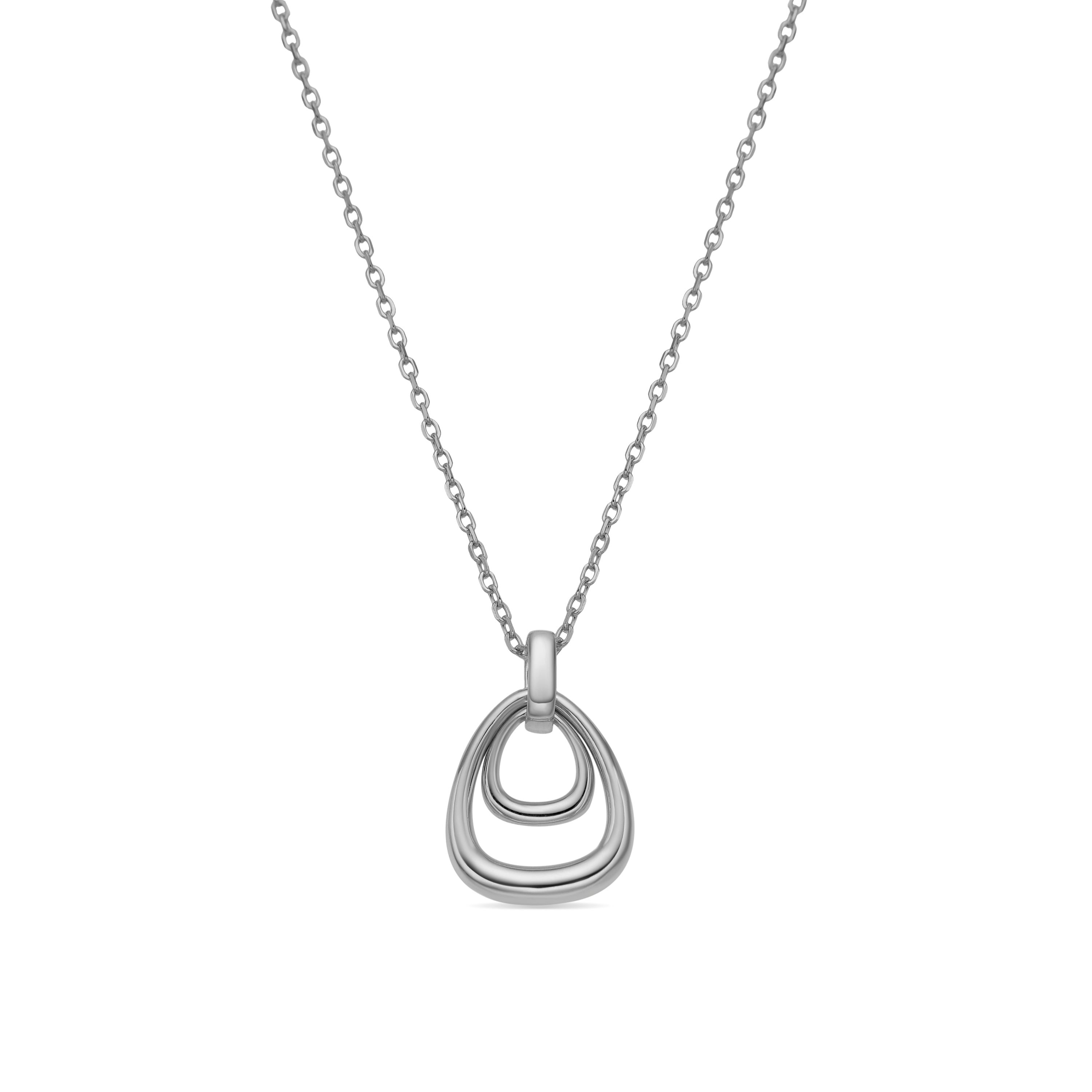 925 Sterling Silver Necklace with Rhodium Finish - Almiol