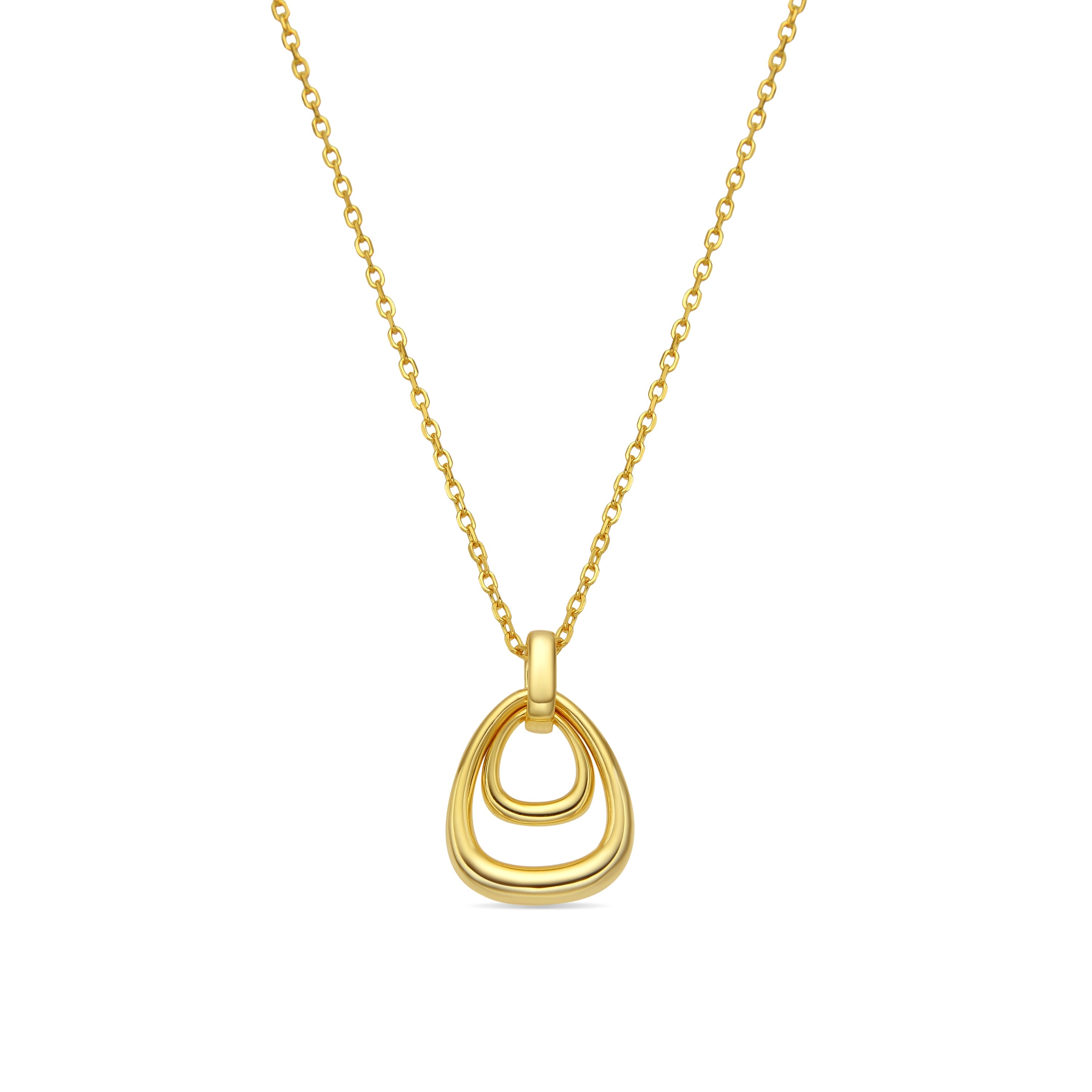 925 Sterling Silver Necklace with 18k Yellow Gold Finish - Almiol