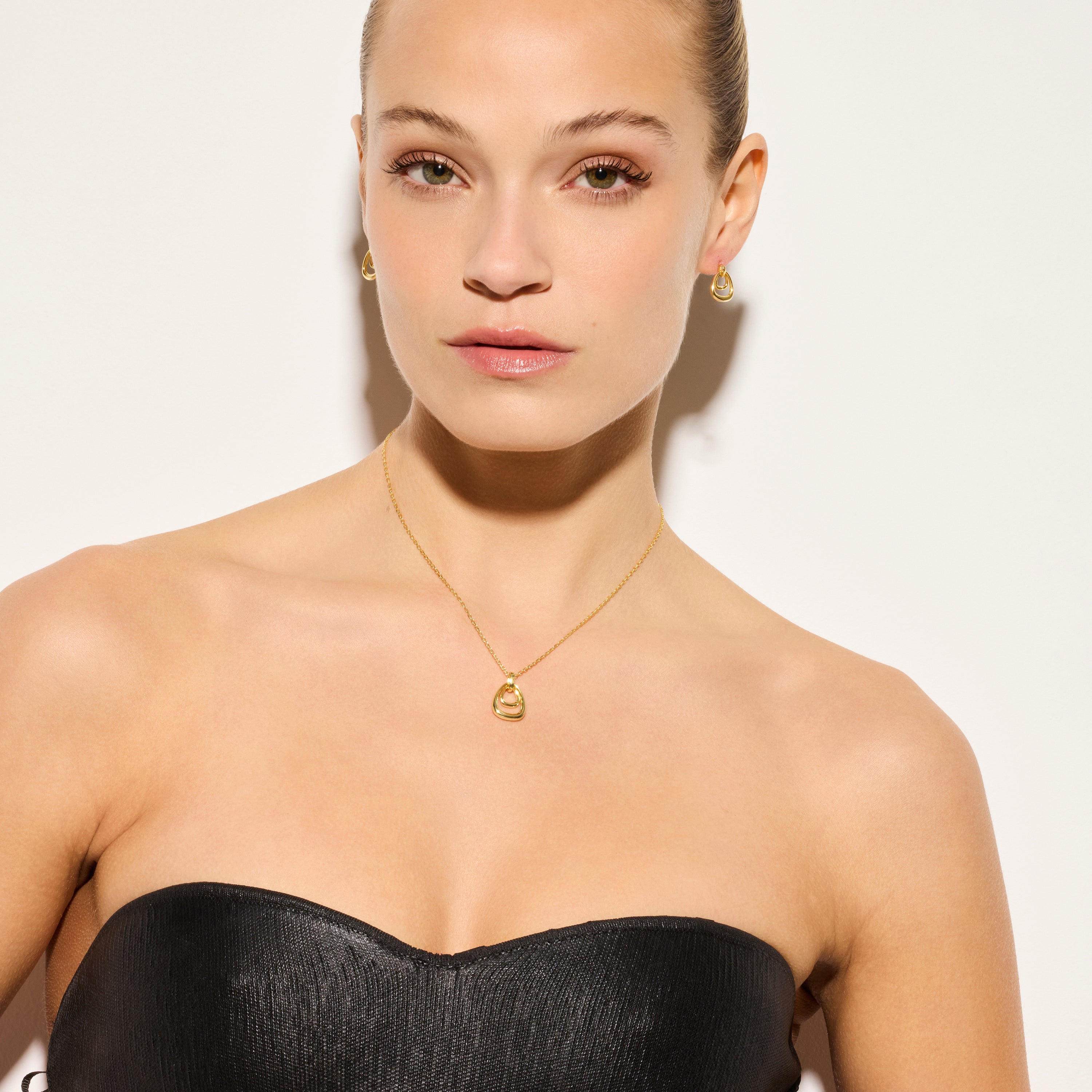 925 Sterling Silver Necklace with 18k Yellow Gold Finish - Almiol