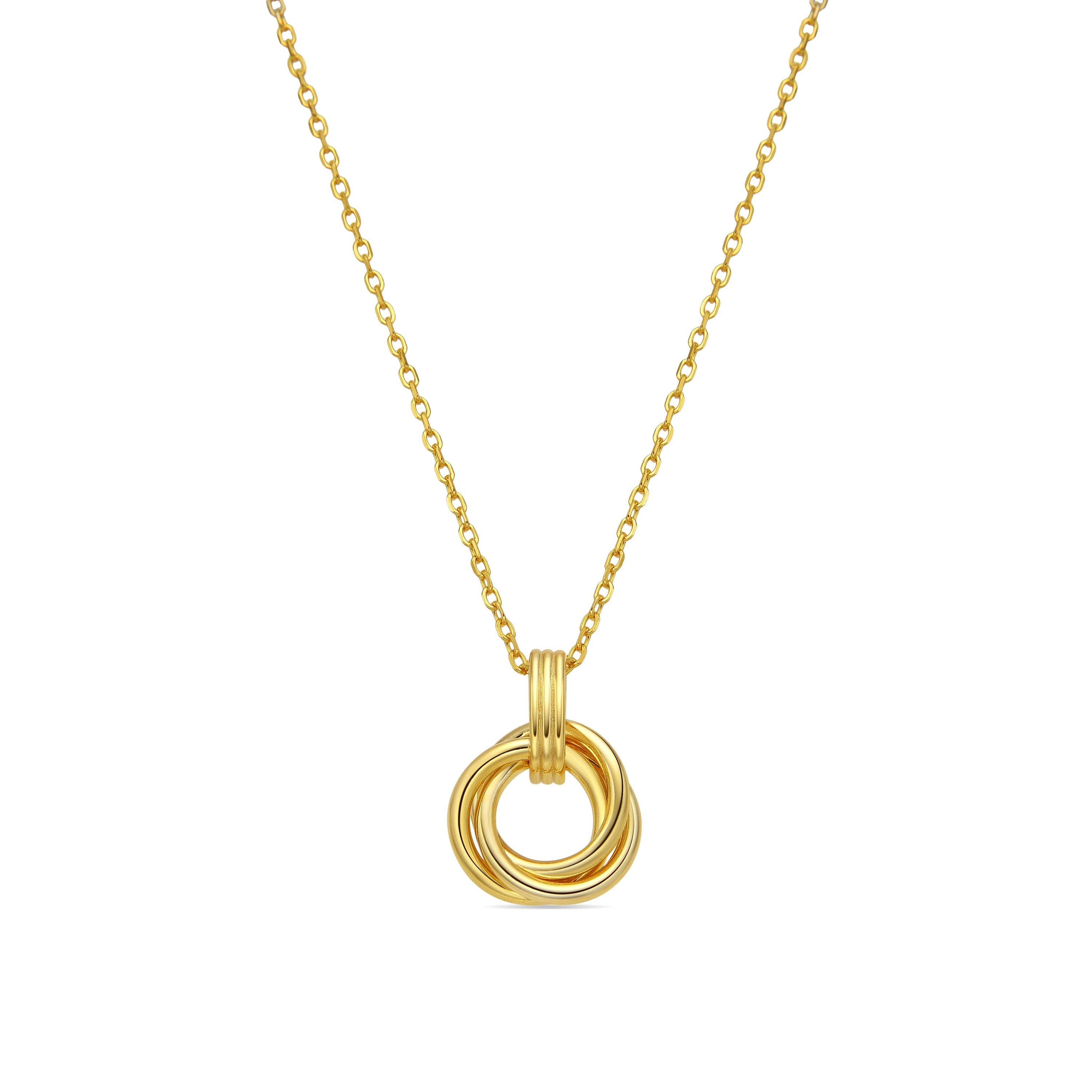 925 Sterling Silver Necklace with 18k Yellow Gold Finish - Uless