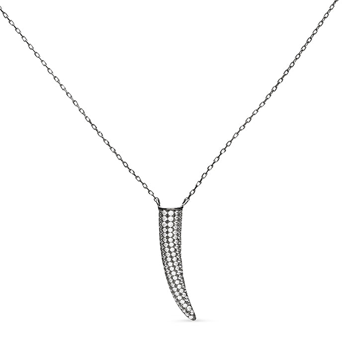 925 Sterling Silver Necklace with Black Ruthenium Finish - Lorbia
