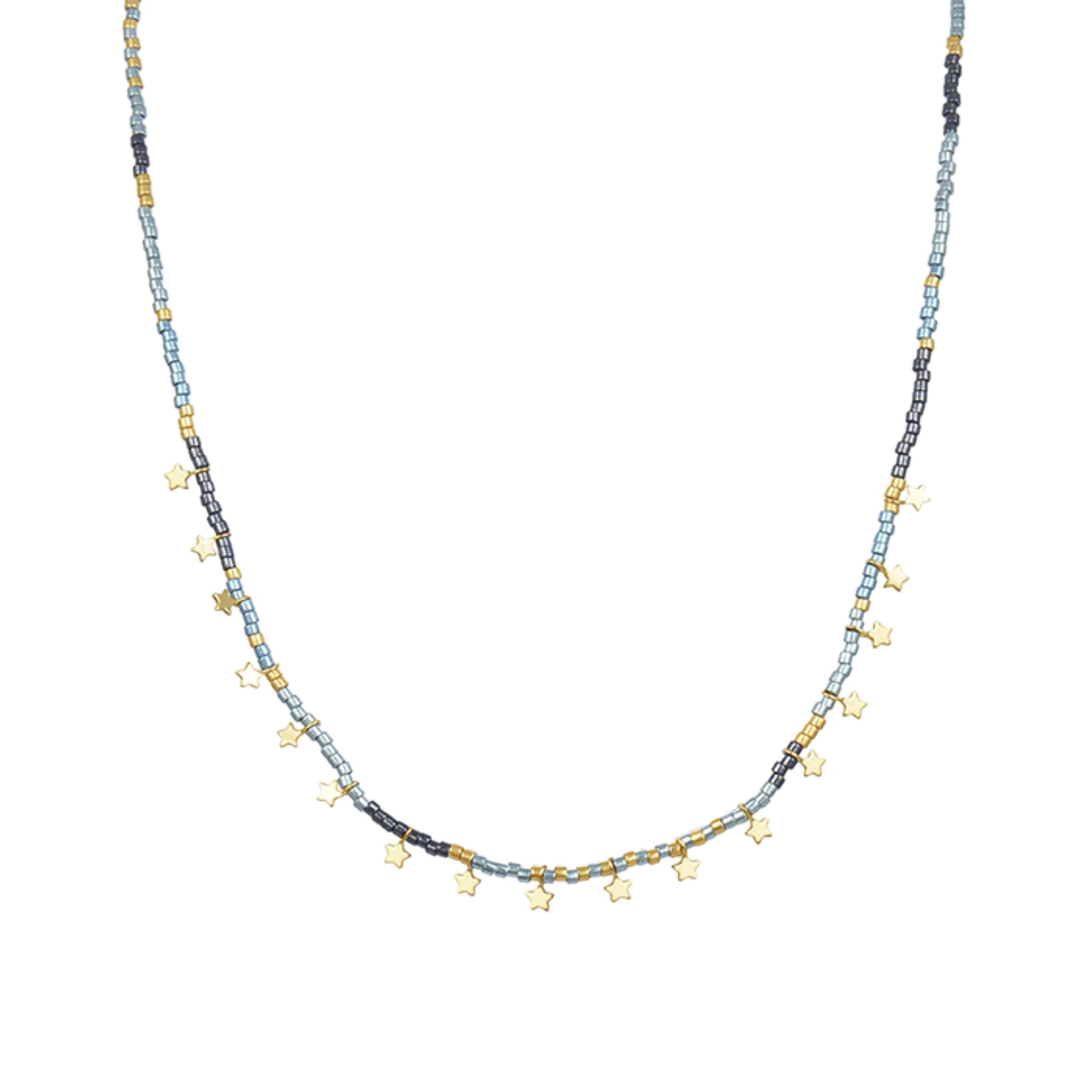 925 Sterling Silver Necklace with 18K Yellow Gold Finish - Muh
