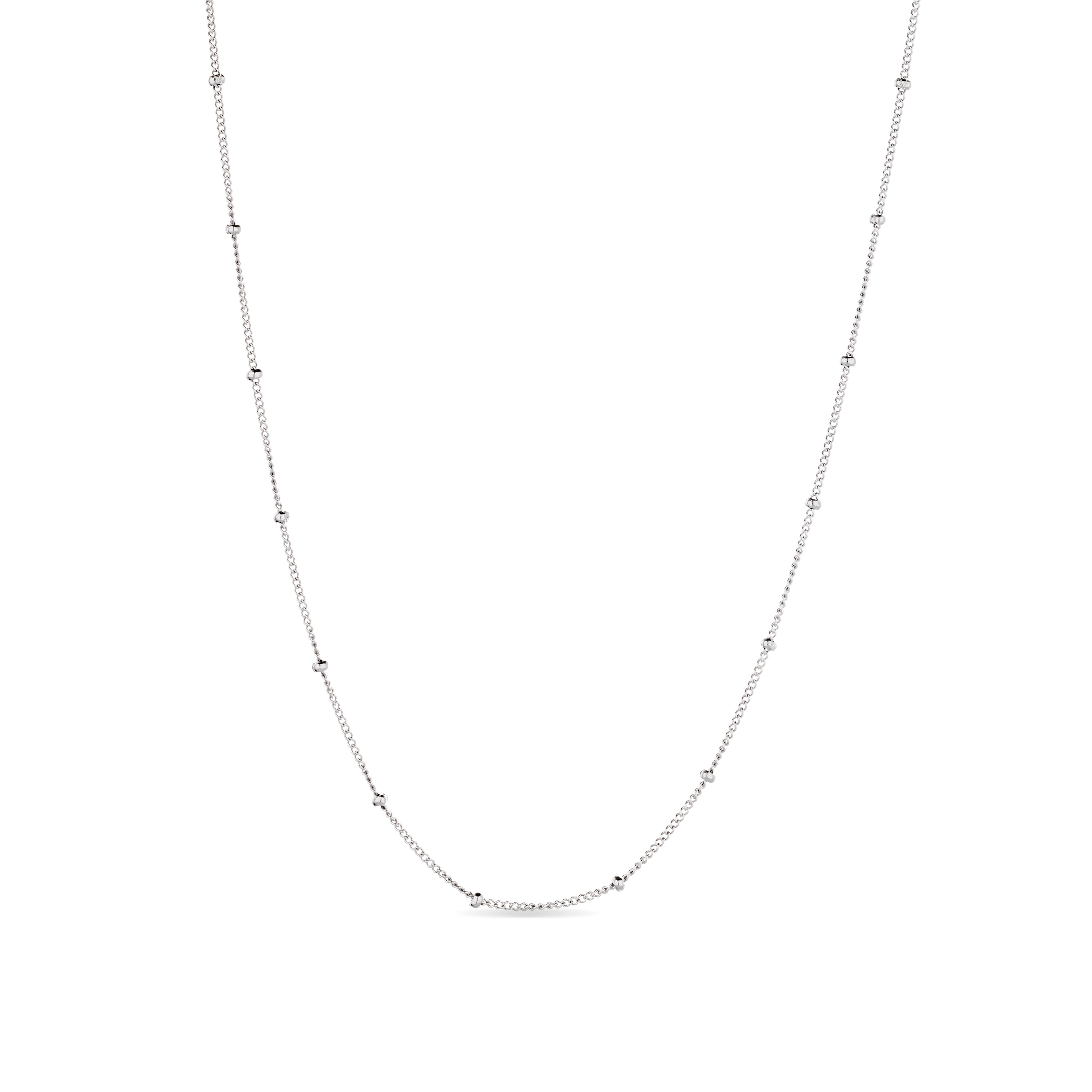 925 Sterling Silver Necklace with Rhodium Finish - Amdi