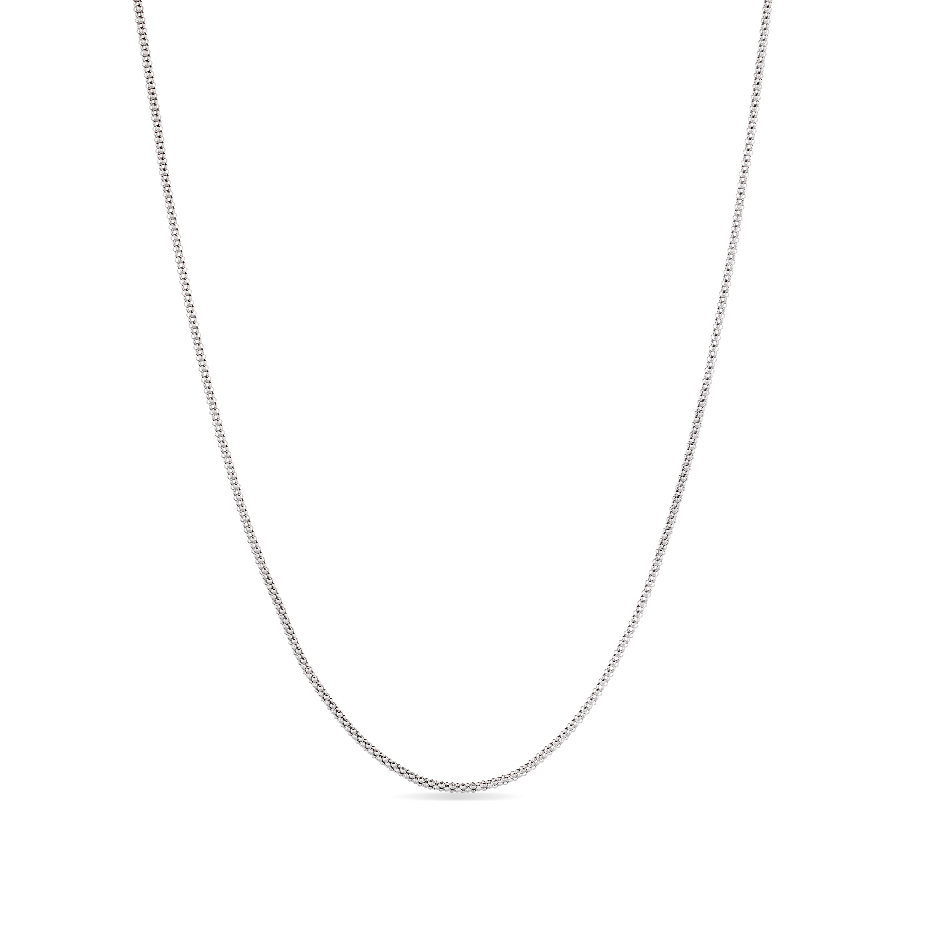 925 Sterling Silver Necklace with Rhodium Finish - Nursis