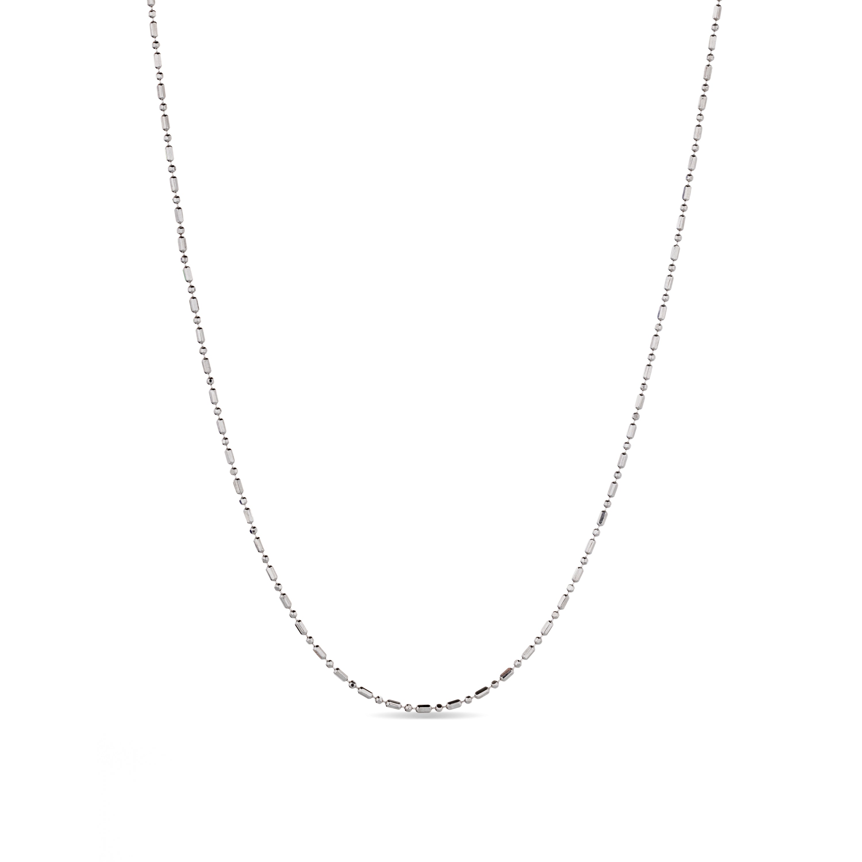925 Sterling Silver Necklace with Rhodium Finish - Sumga