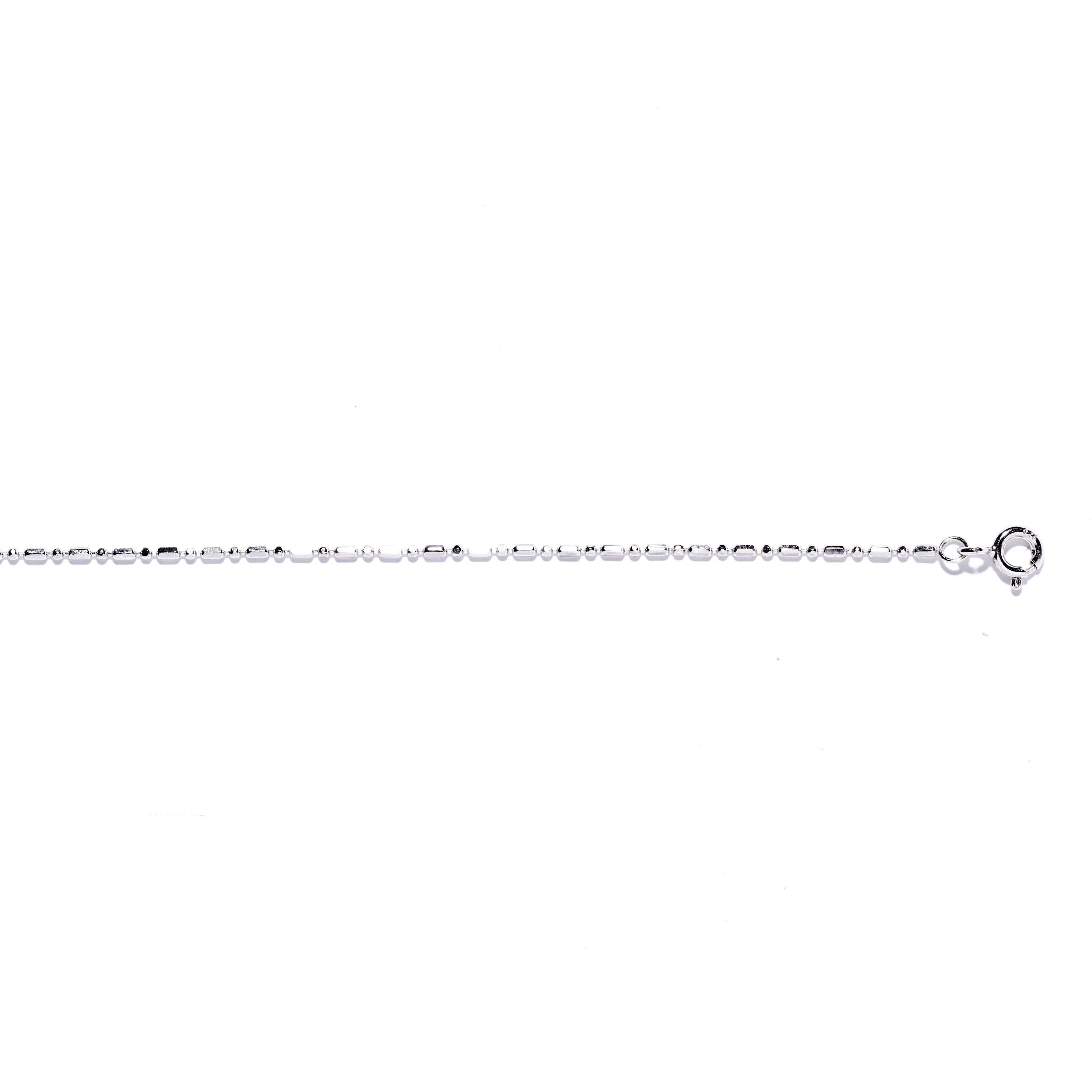 925 Sterling Silver Necklace with Rhodium Finish - Sumga