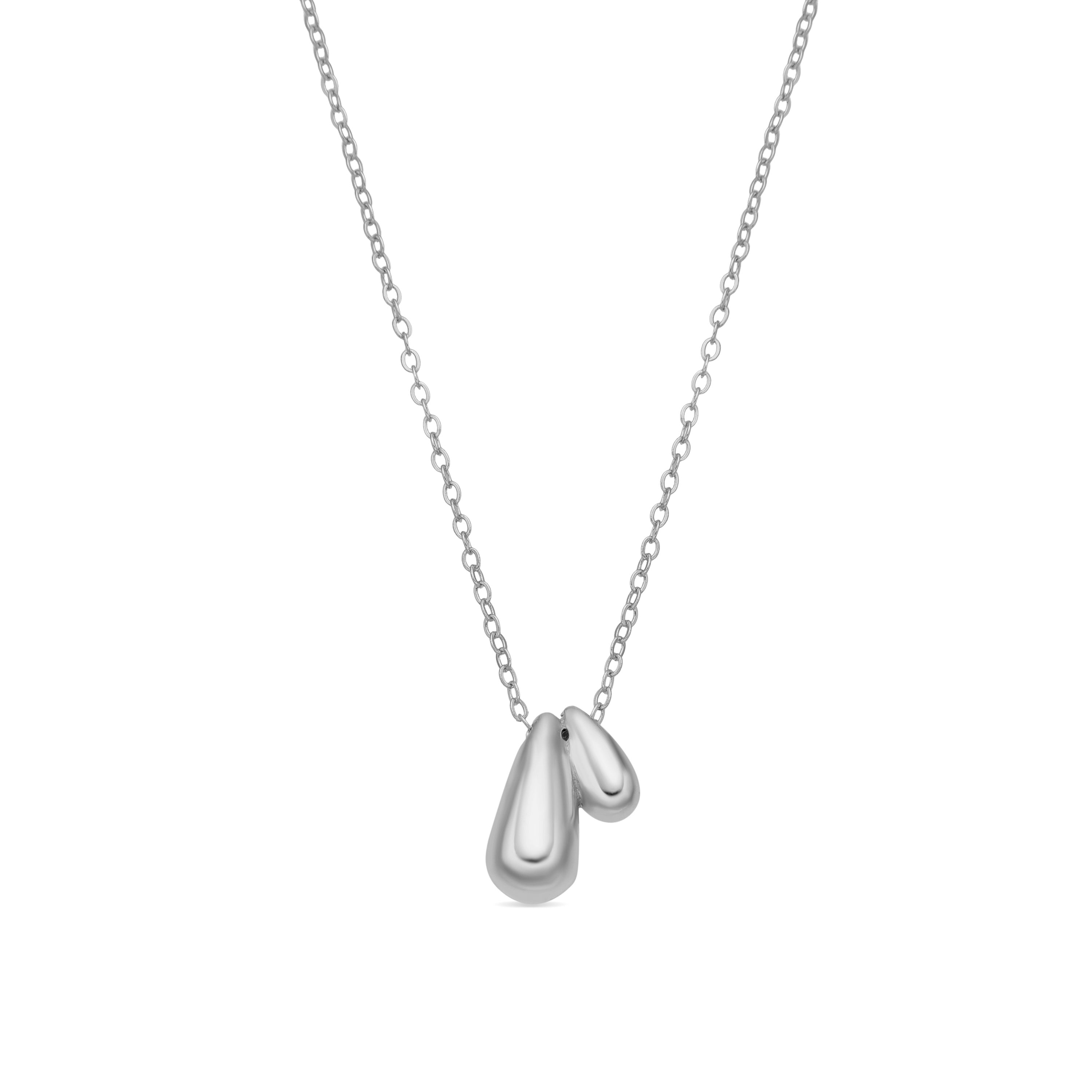 925 Sterling Silver Necklace with Rhodium Finish - Zarael