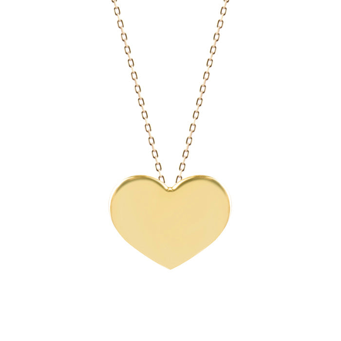 925 Sterling Silver Necklace finished in 18K yellow gold - Heart