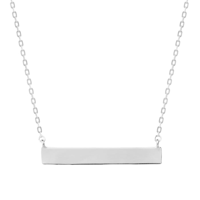 925 Sterling Silver Necklace with Rhodium Finish - Drap