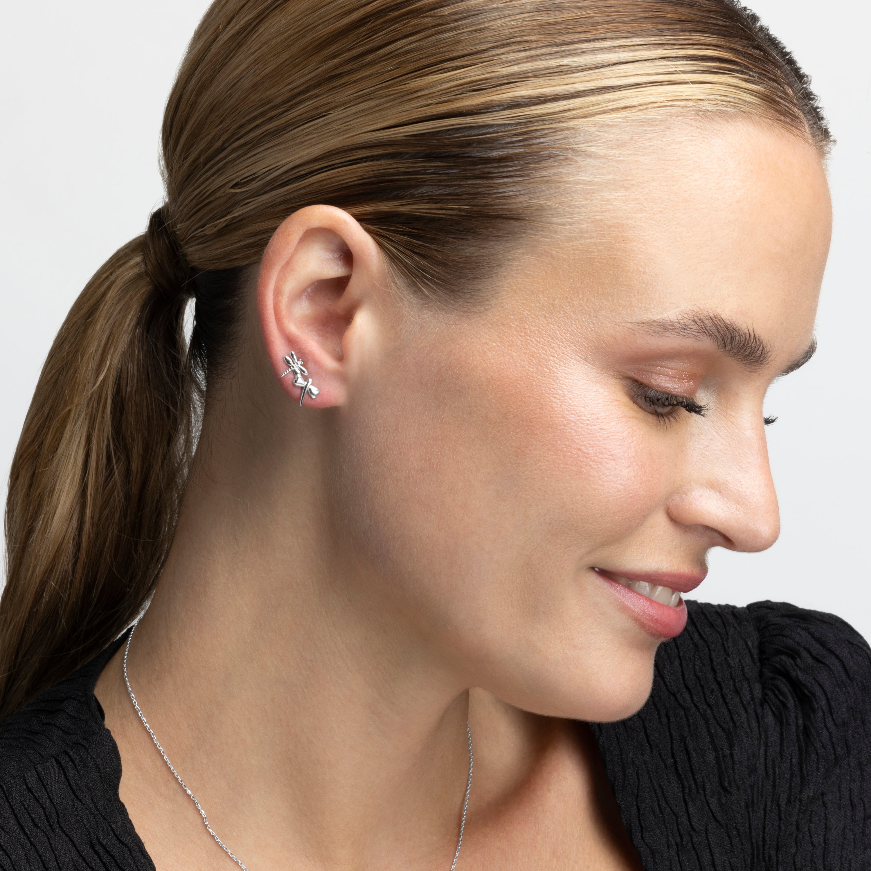 925 Sterling Silver Piercing with Rhodium Finish - Lingsa